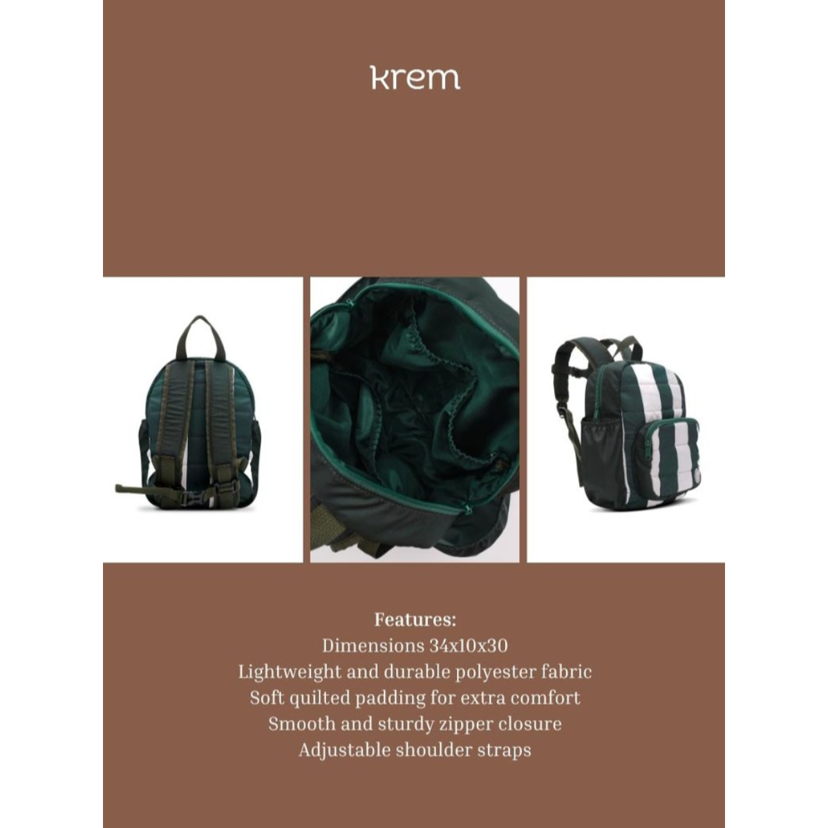 KREM Hallstat Backpack Dune Stripes