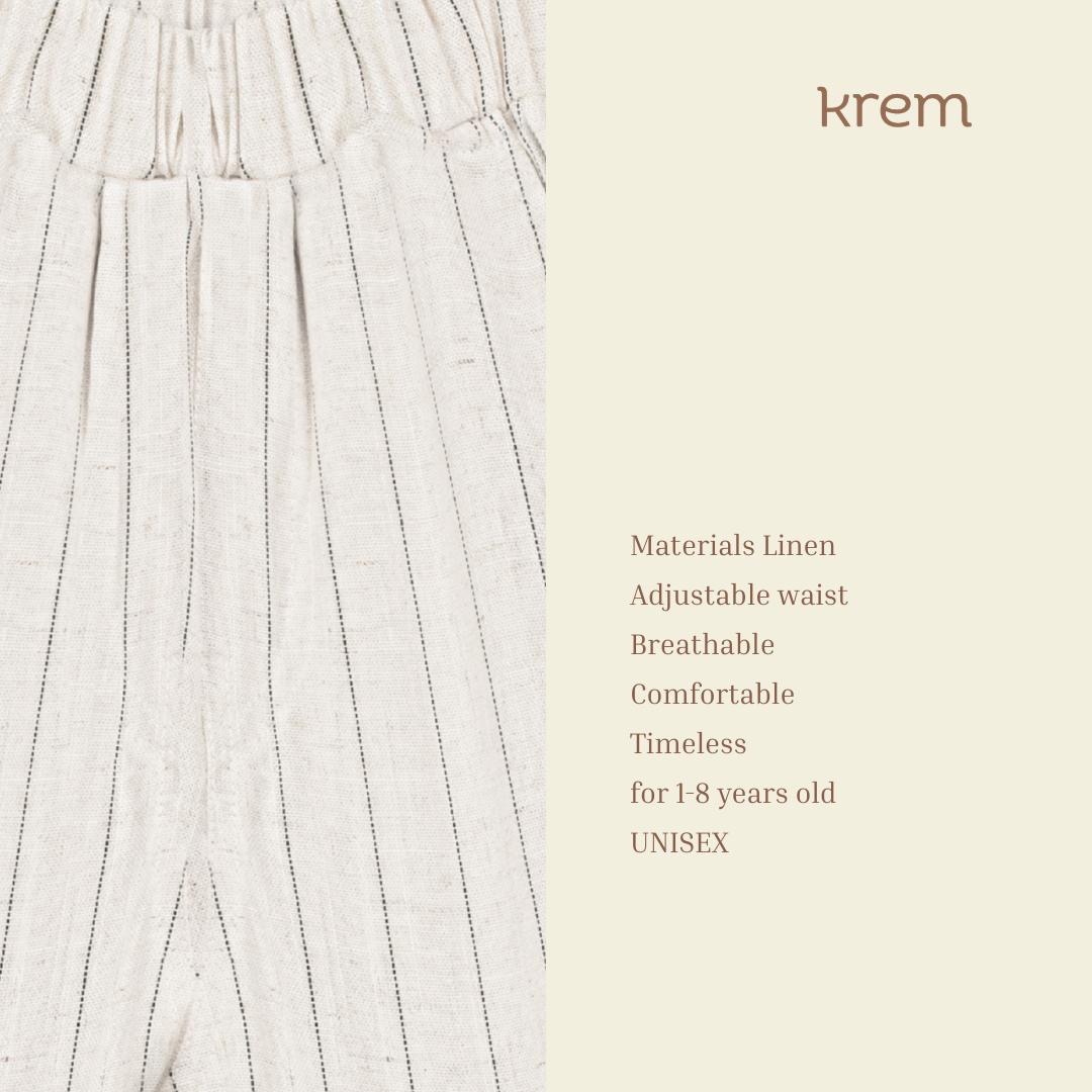 Mom Linen Pants - Navy