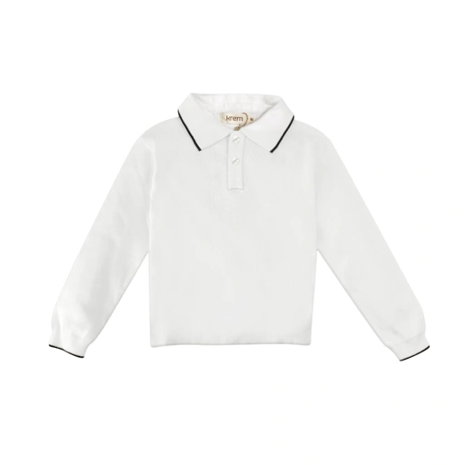 Image of Marlene Knit Polo Shirt - White