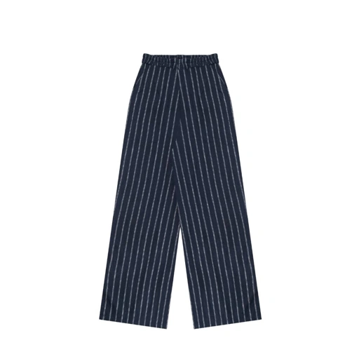 Image of Mom Linen Pants - Navy