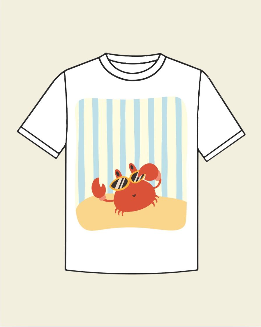 KREM Summer Crab Tees- Adults