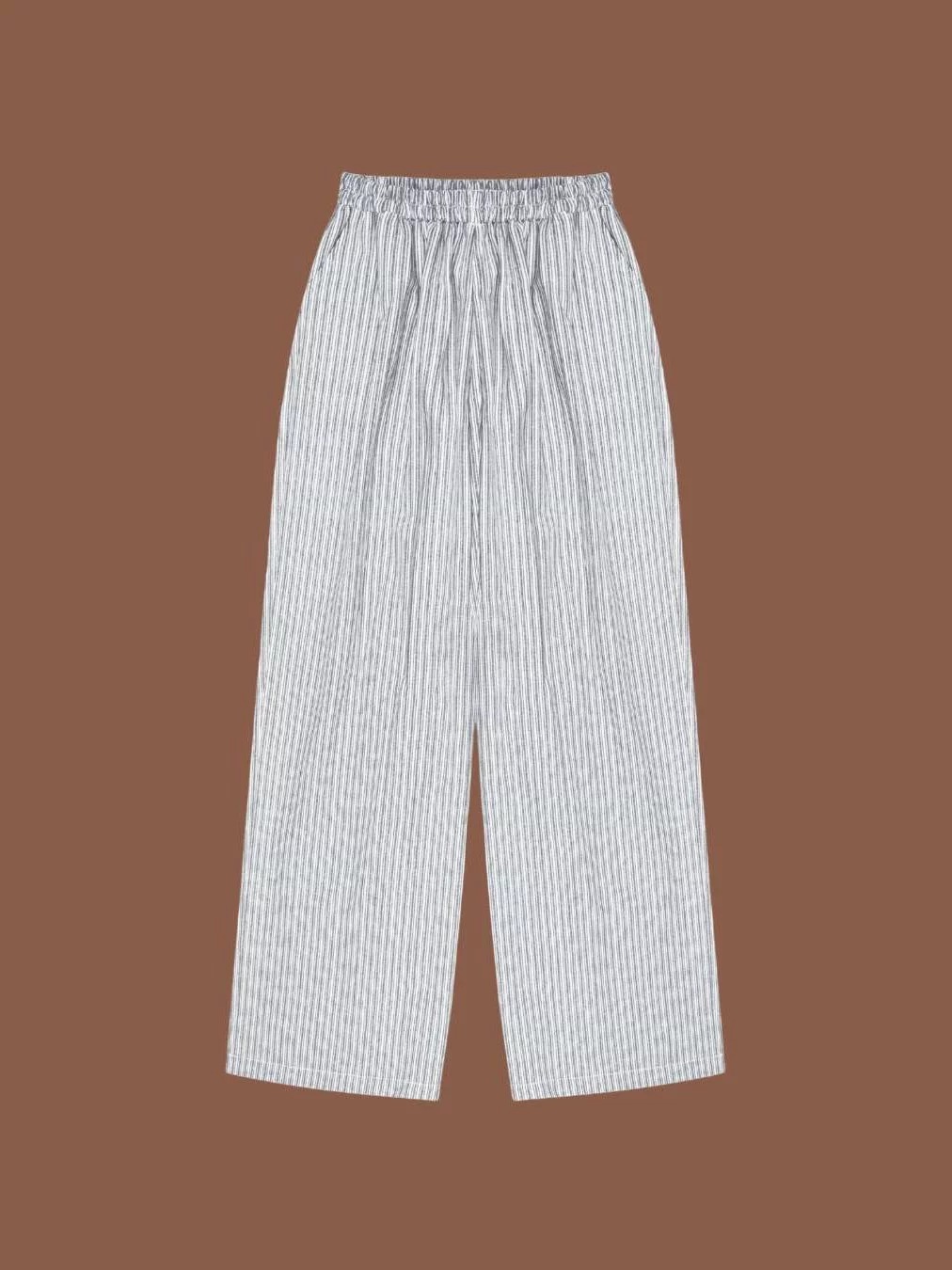 KREM Sommerville Pants - Grey Stripes