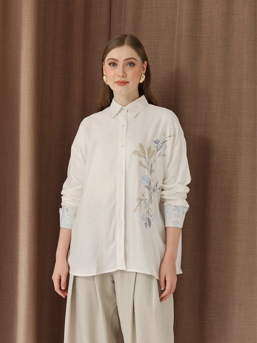 Image of Whisperbloom - Long Sleeve Shirt in Off-White