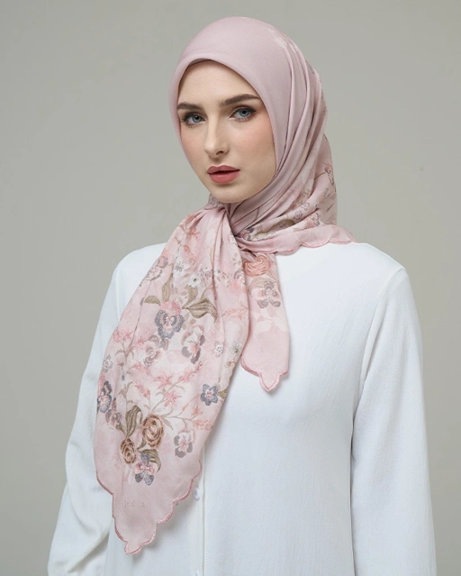 Image of Whisperbloom - Artful Hijab in Pink