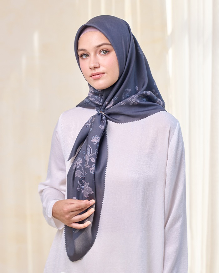 Arumanika - Artful Hijab in Charcoal