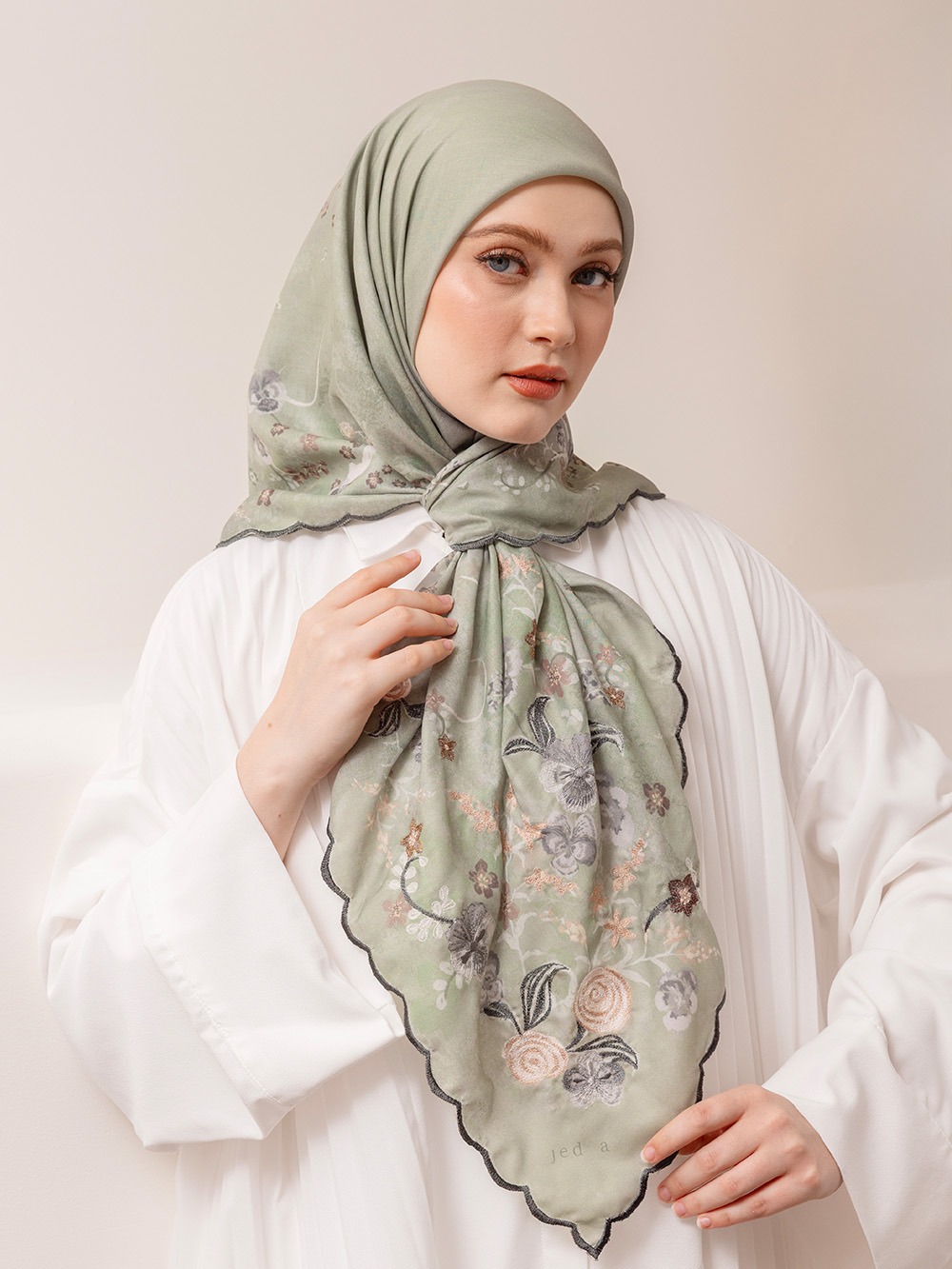 Whisperbloom - Artful Hijab in Moss
