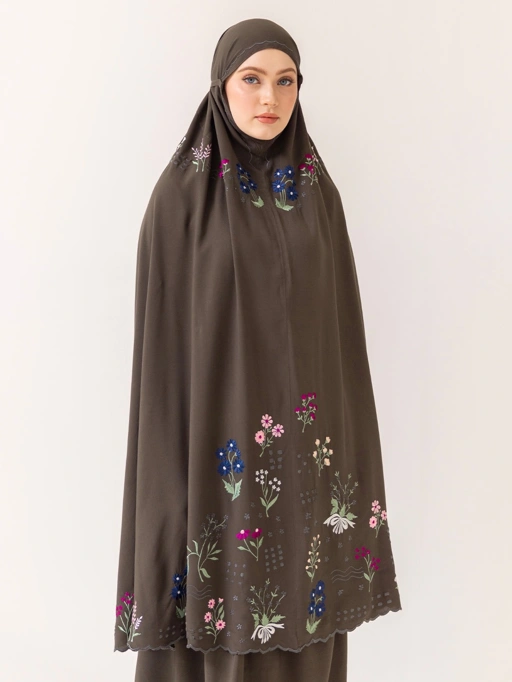 Image of Whisperbloom - Rayon Prayer Robe in Coffee