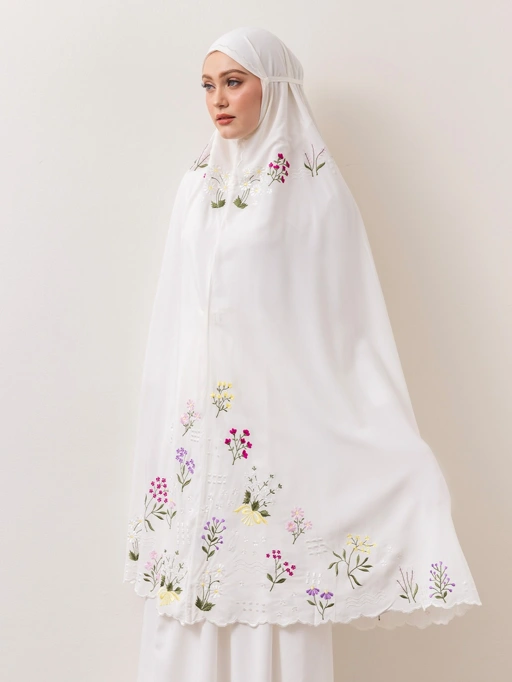Image of Whisperbloom - Rayon Prayer Robe in White
