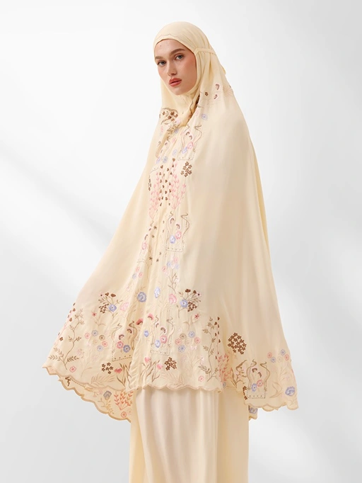 Image of Swaranismara - Luxe Prayer Robe in Cream