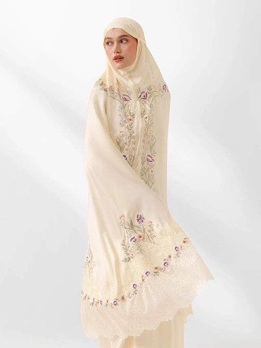 Image of Swaranismara - Signature Prayer Robe in Bone