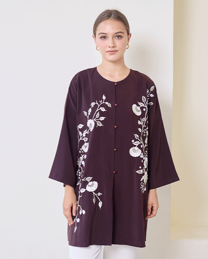 Arumanika - Tunic in Dark Maroon