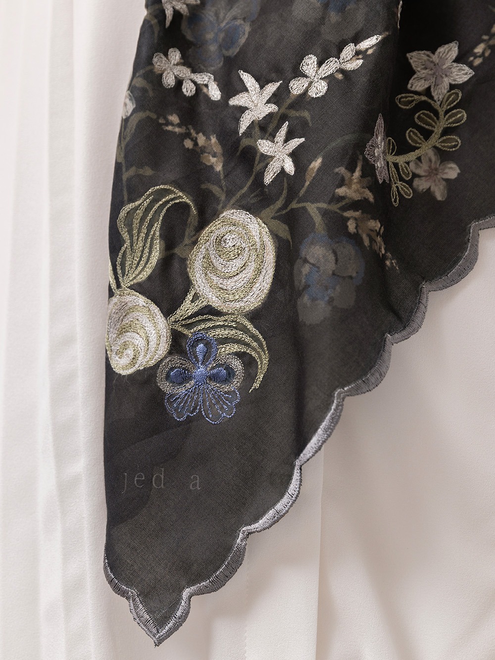 Whisperbloom - Artful Hijab in Black
