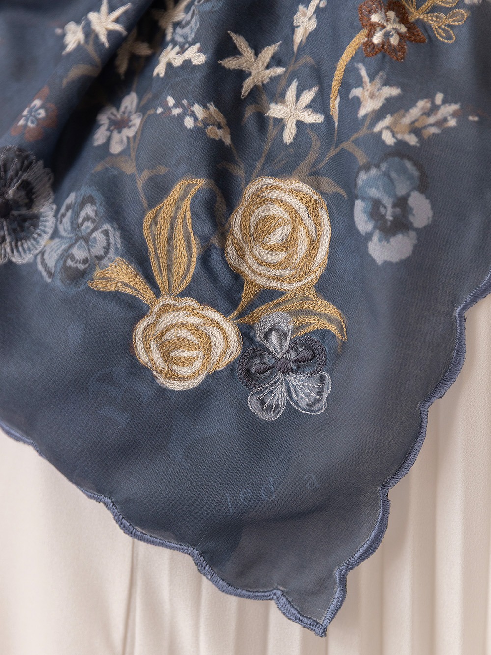 Whisperbloom - Artful Hijab in Navy