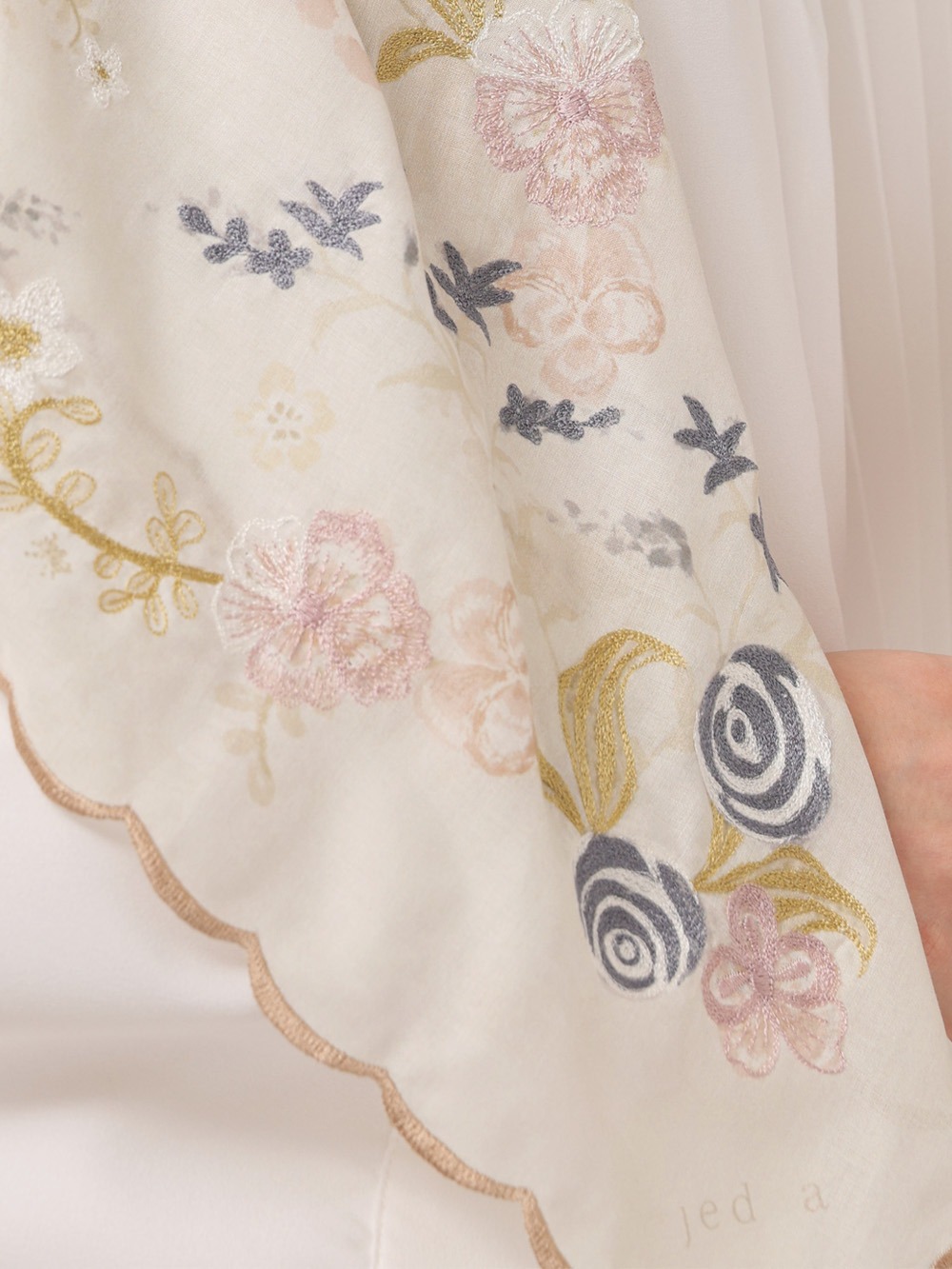 Whisperbloom - Artful Hijab in Pearl