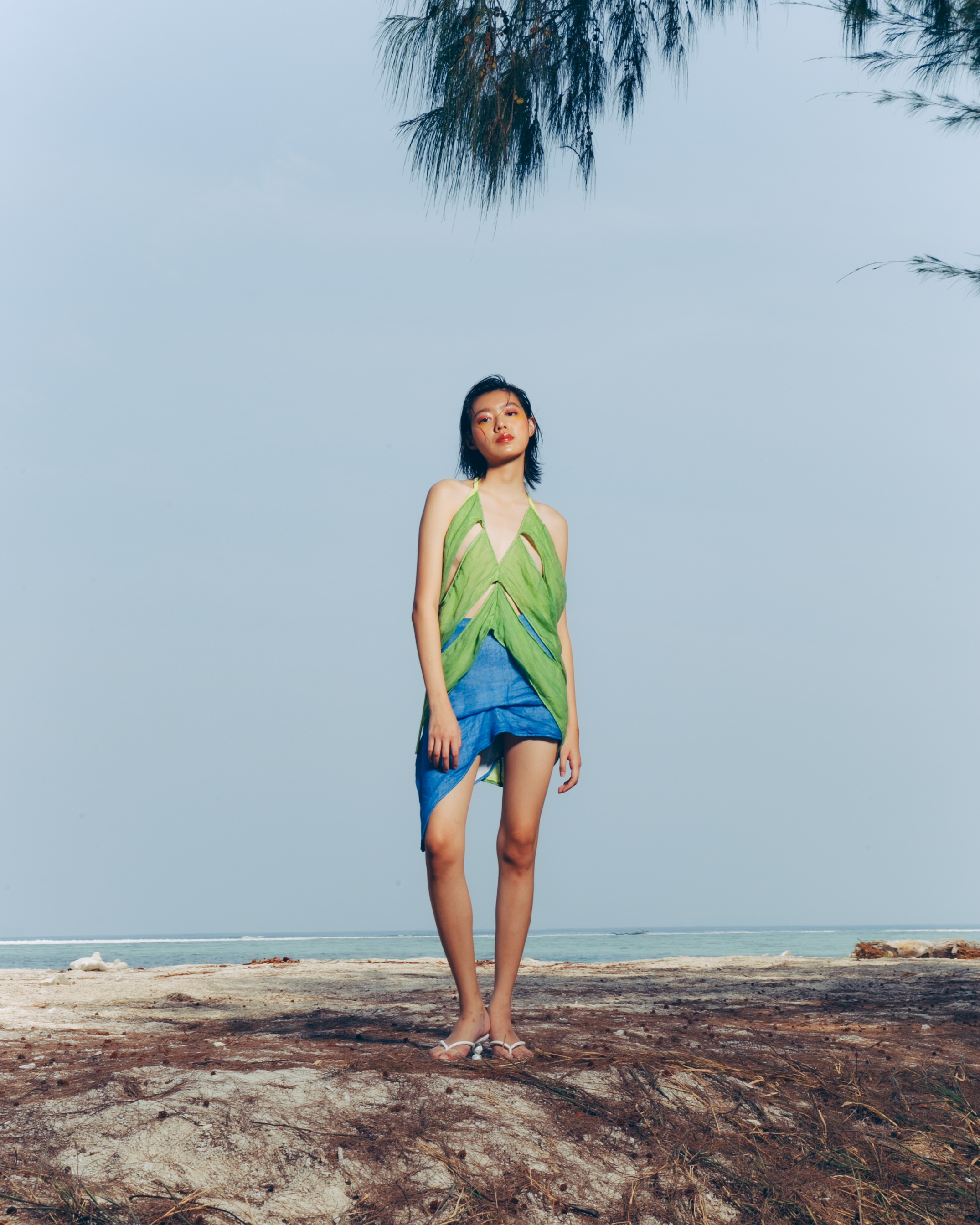 MONSTERA — Top / Skirt in Forest Green