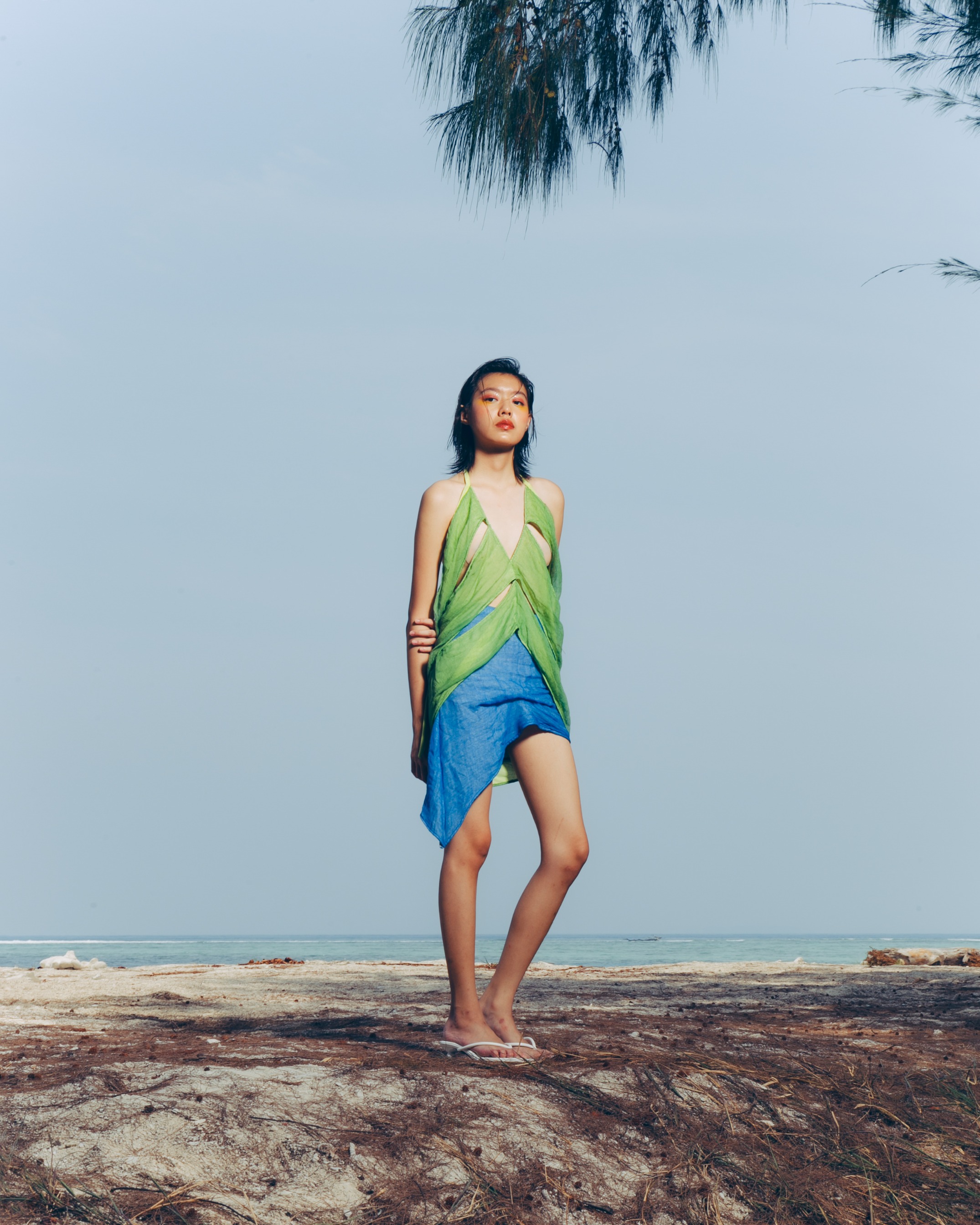 MONSTERA — Top / Skirt in Forest Green