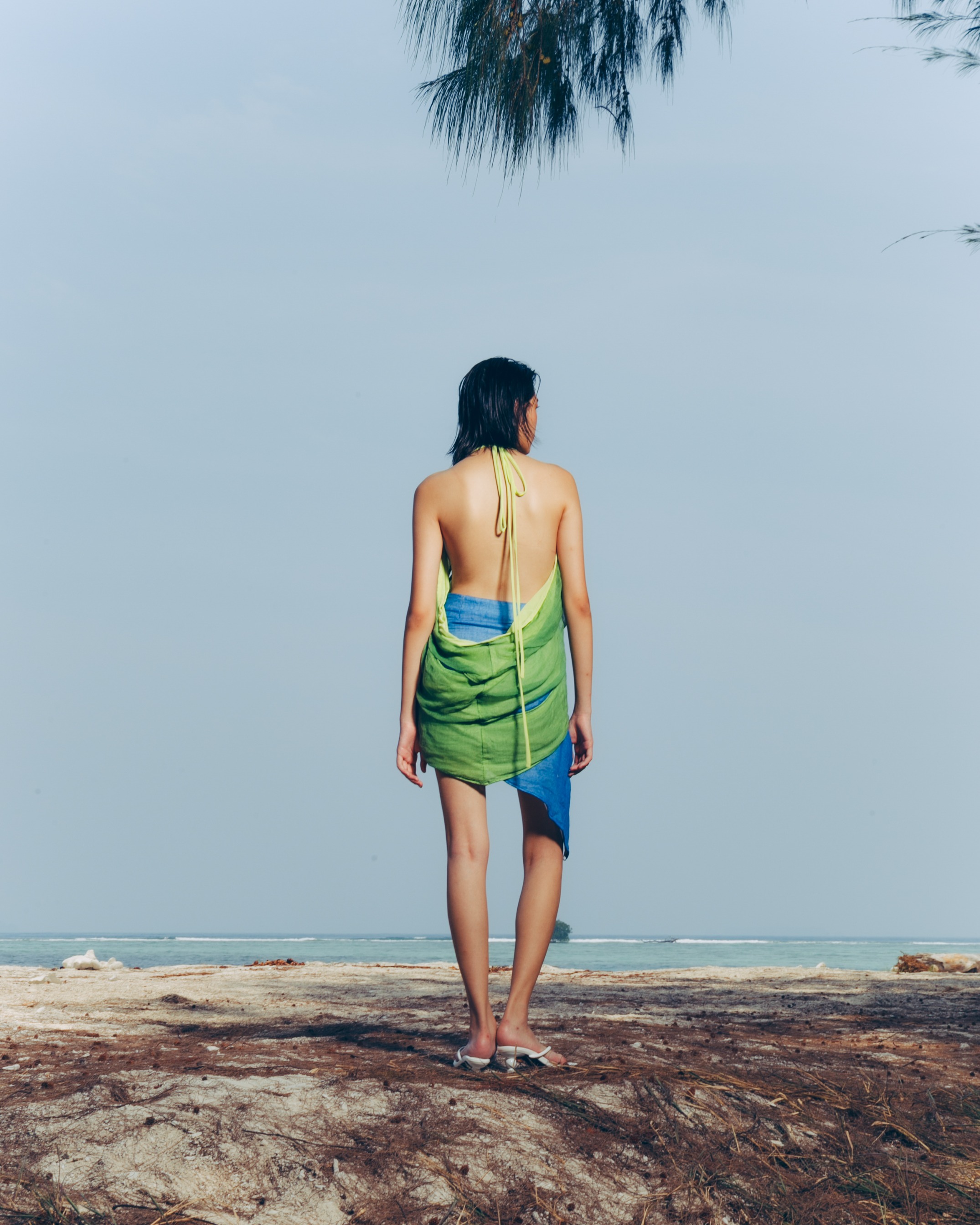CALLA LILY — Mini Skirt in Indigo
