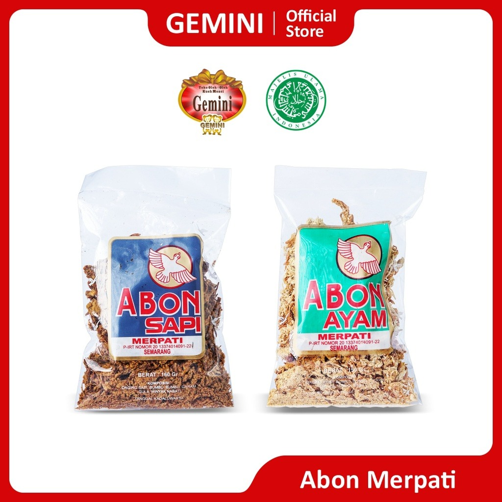 Gemini - Abon Ayam dan Sapi MERPATI -Kemasan 150 gr