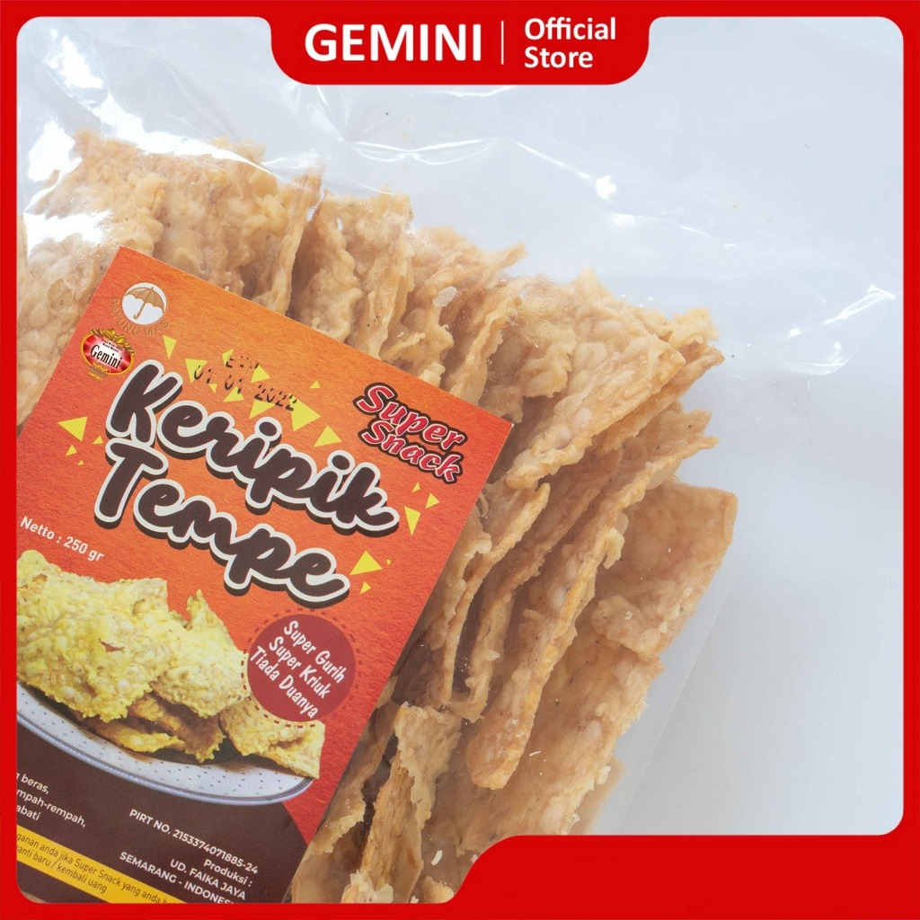 Gemini - Kripik Tempe - SUPER SNACK - Kemasan 250gr