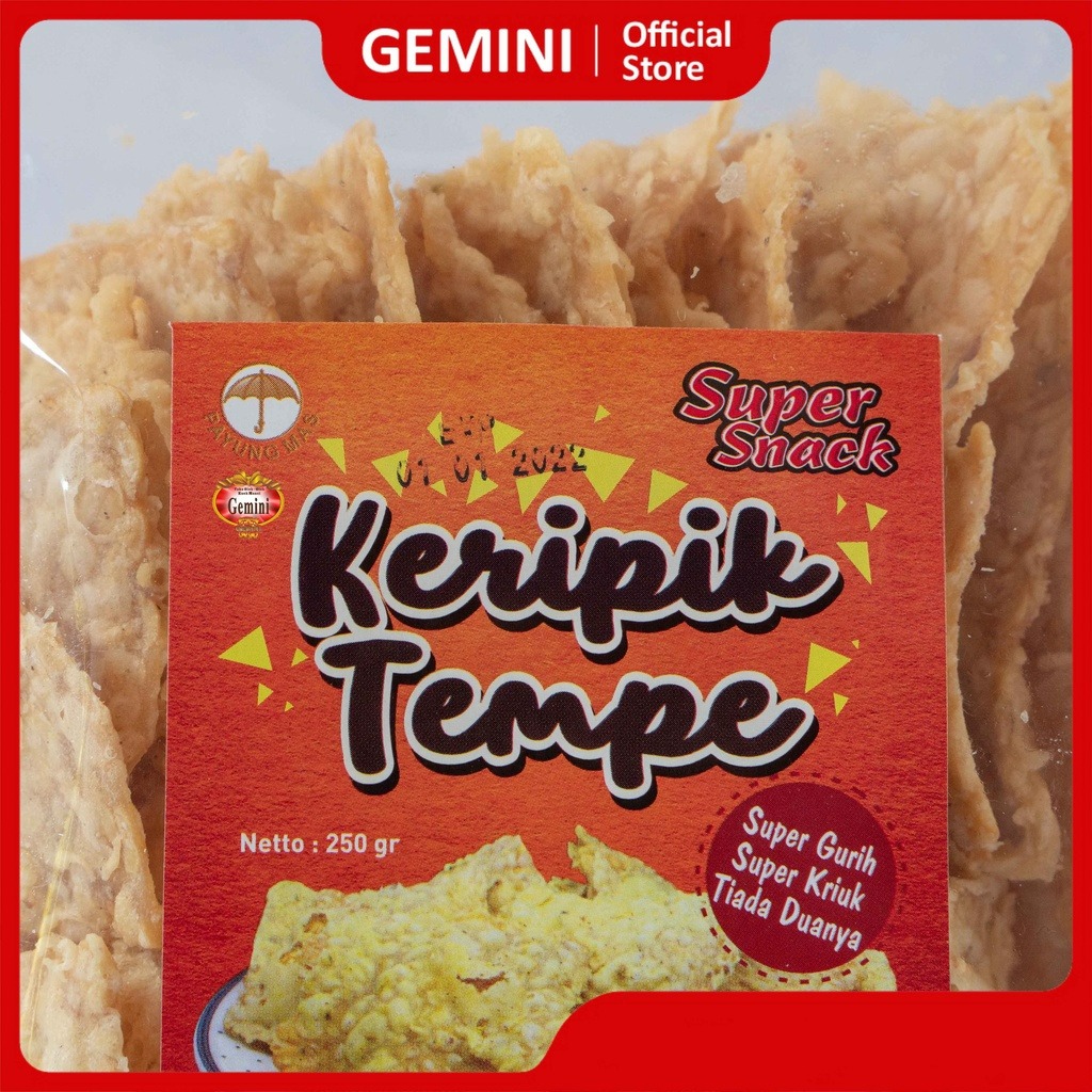 Gemini - Kripik Tempe - SUPER SNACK - Kemasan 250gr