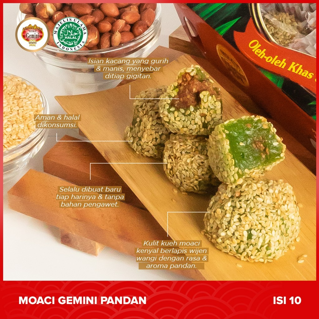 Gemini - Moaci Gemini Semarang Rasa Pandan Isi 10