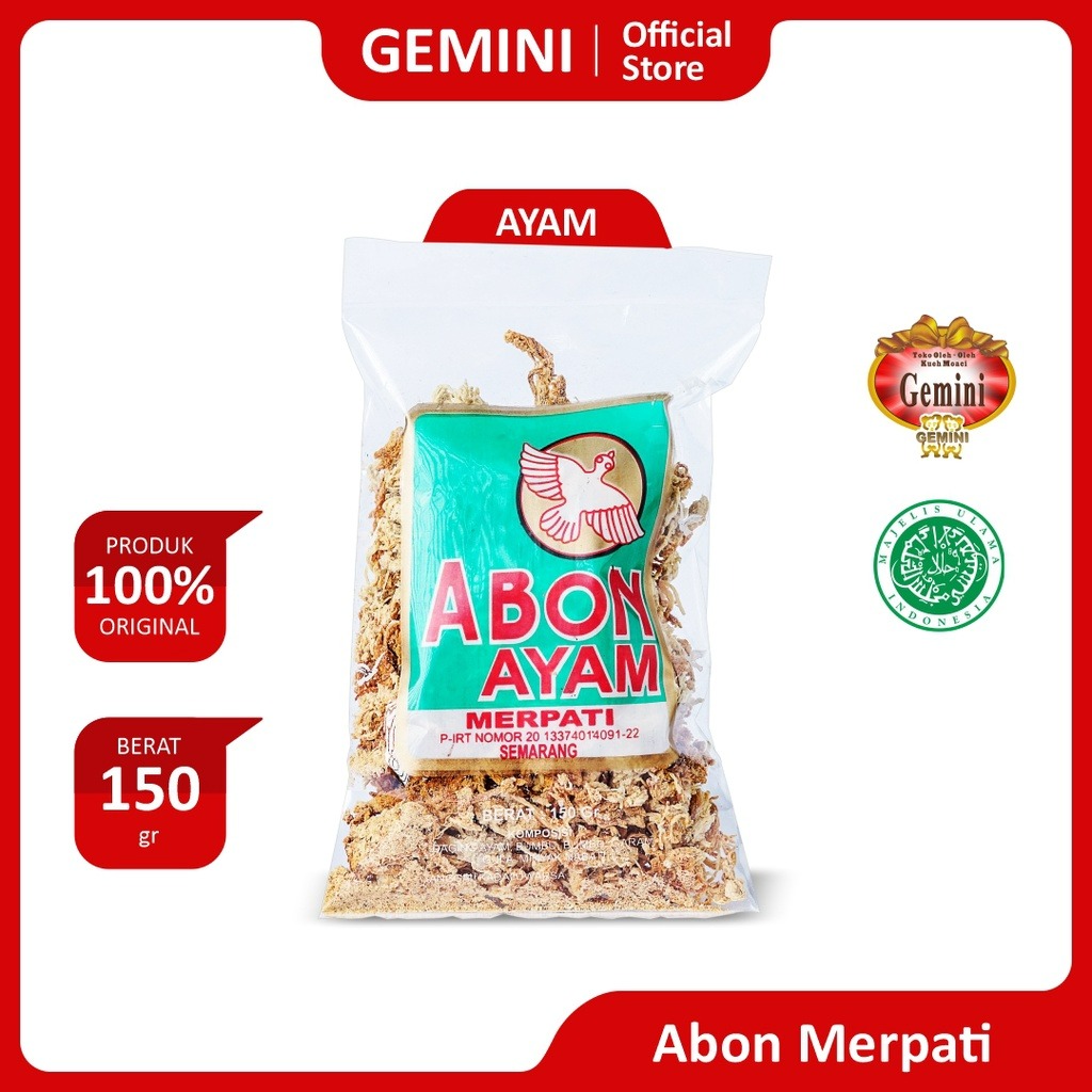 Gemini - Abon Ayam dan Sapi MERPATI -Kemasan 150 gr