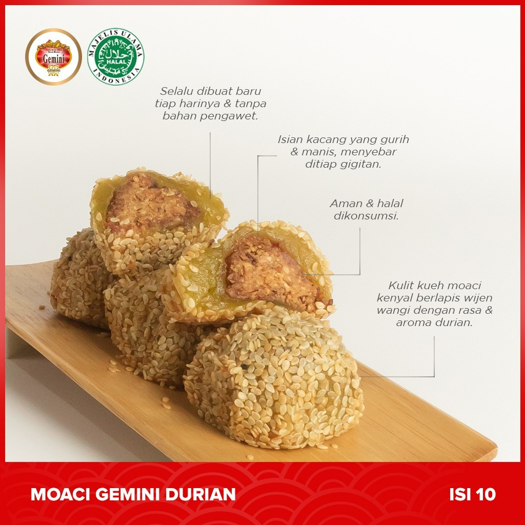 Gemini - Moaci Gemini Semarang Rasa Durian Isi 10