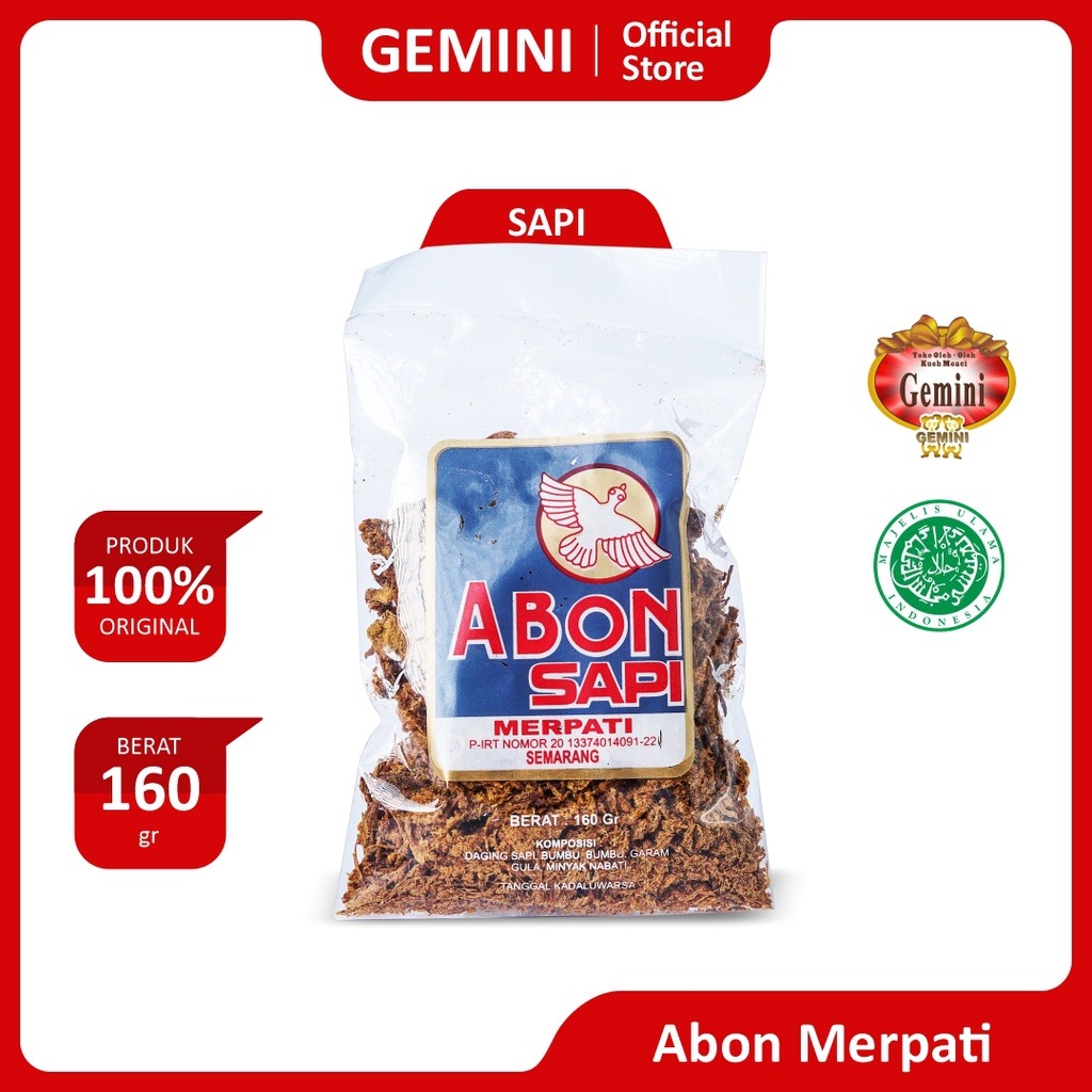 Gemini - Abon Ayam dan Sapi MERPATI -Kemasan 150 gr