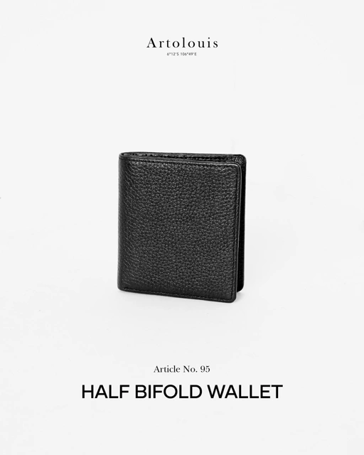 Artolouis Article No. 95-01 - Half Bifold Wallet (Black Leather)