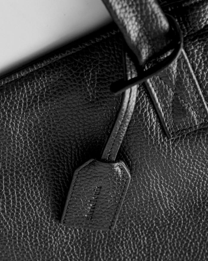 Artolouis Art.11 - Odyssey Black Leather 15L everyday soft tote