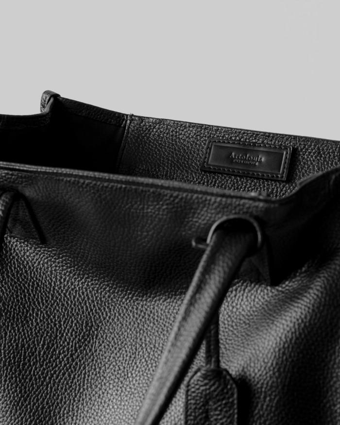 Artolouis Art.11 - Odyssey Black Leather 15L everyday soft tote