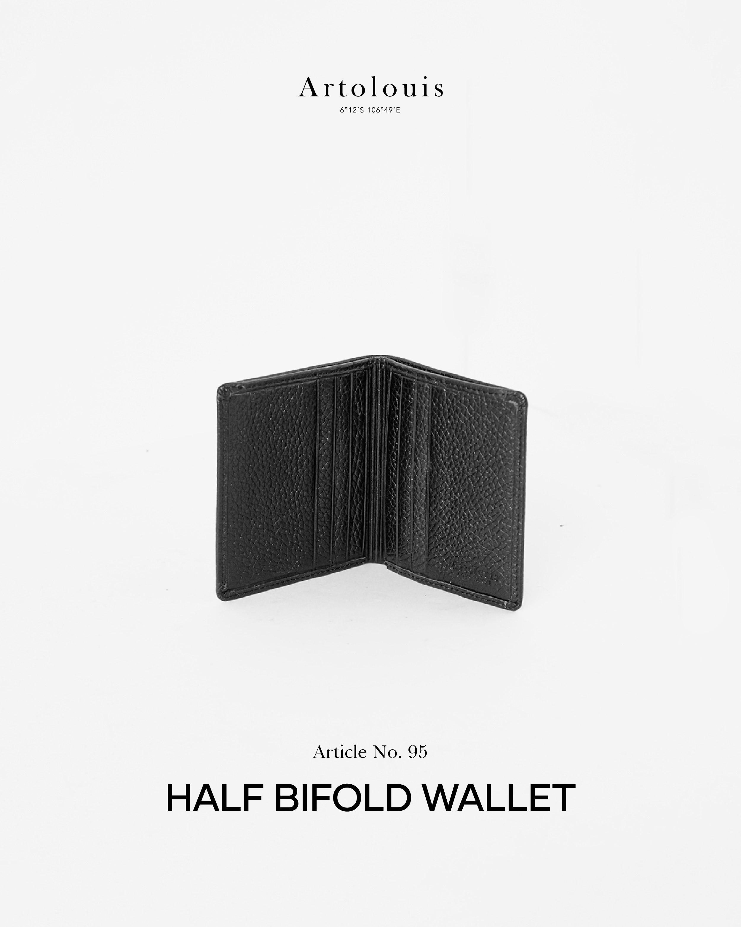 Artolouis Article No. 95-01 - Half Bifold Wallet (Black Leather)