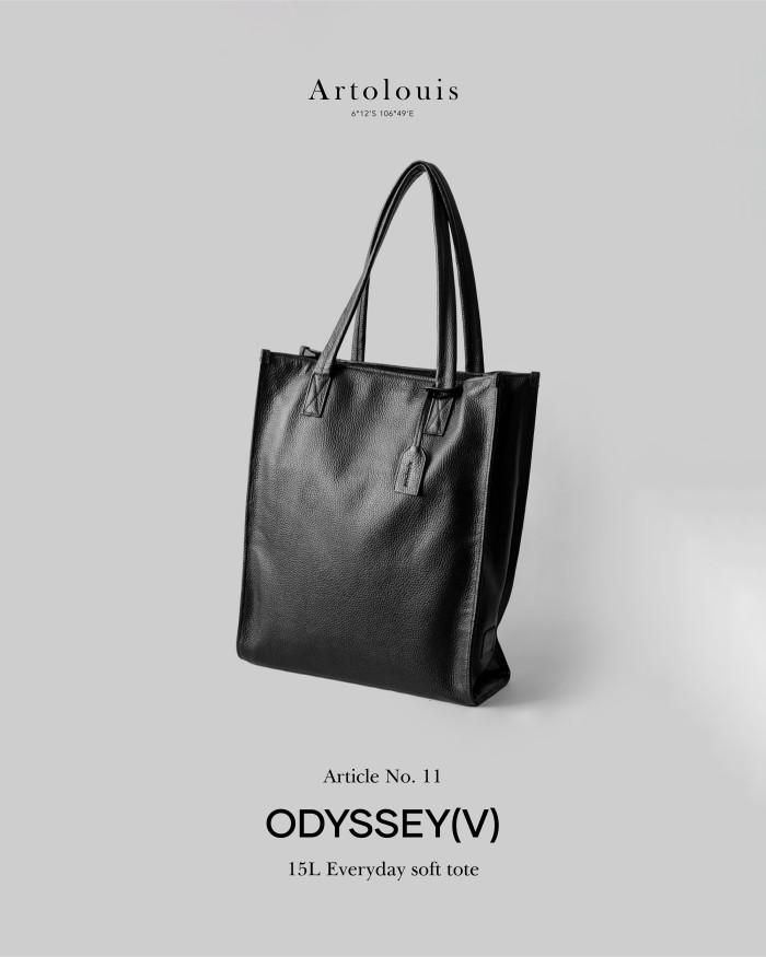 Artolouis Art.11 - Odyssey Black Leather 15L everyday soft tote