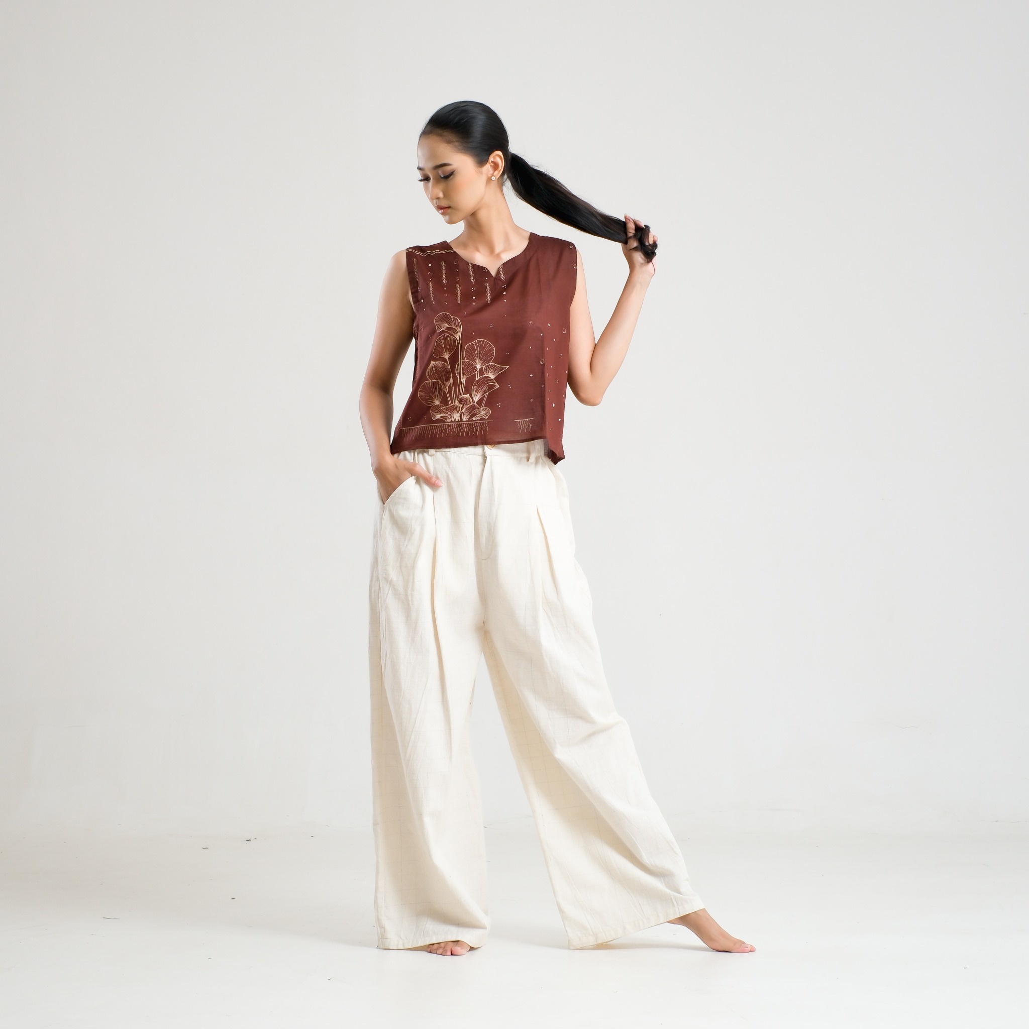 SAKA ASTA | TANK TOP ENCENG GONDOG KOMBINASI MAROON V3