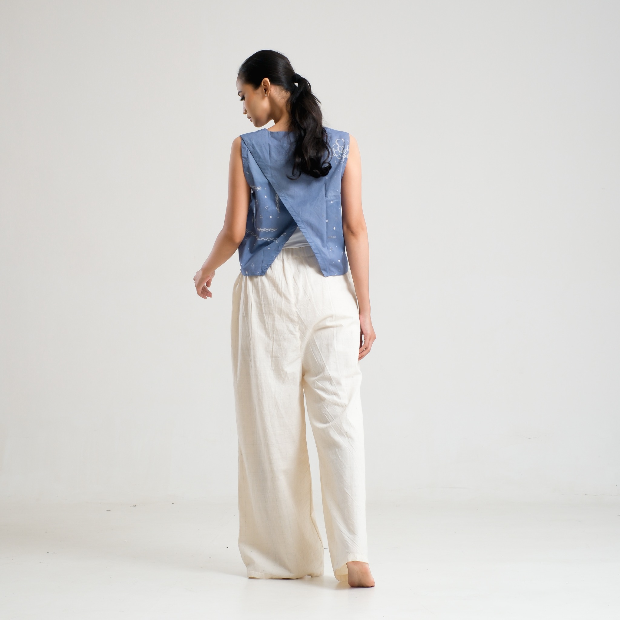 SAKA ASTA | TANK TOP ENCENG KOMBINASI INDIGO MUDA V3
