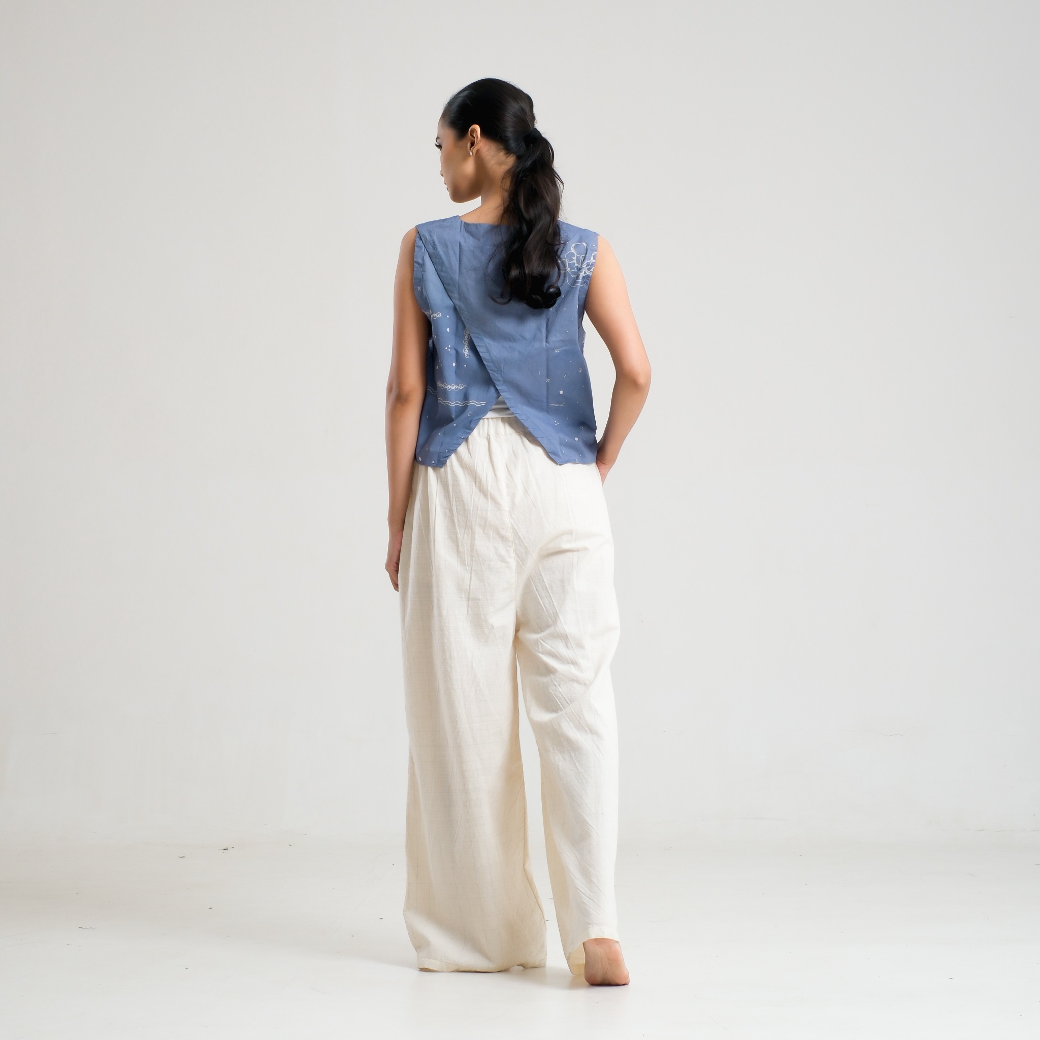 SAKA ASTA | TANK TOP ENCENG KOMBINASI INDIGO MUDA V3