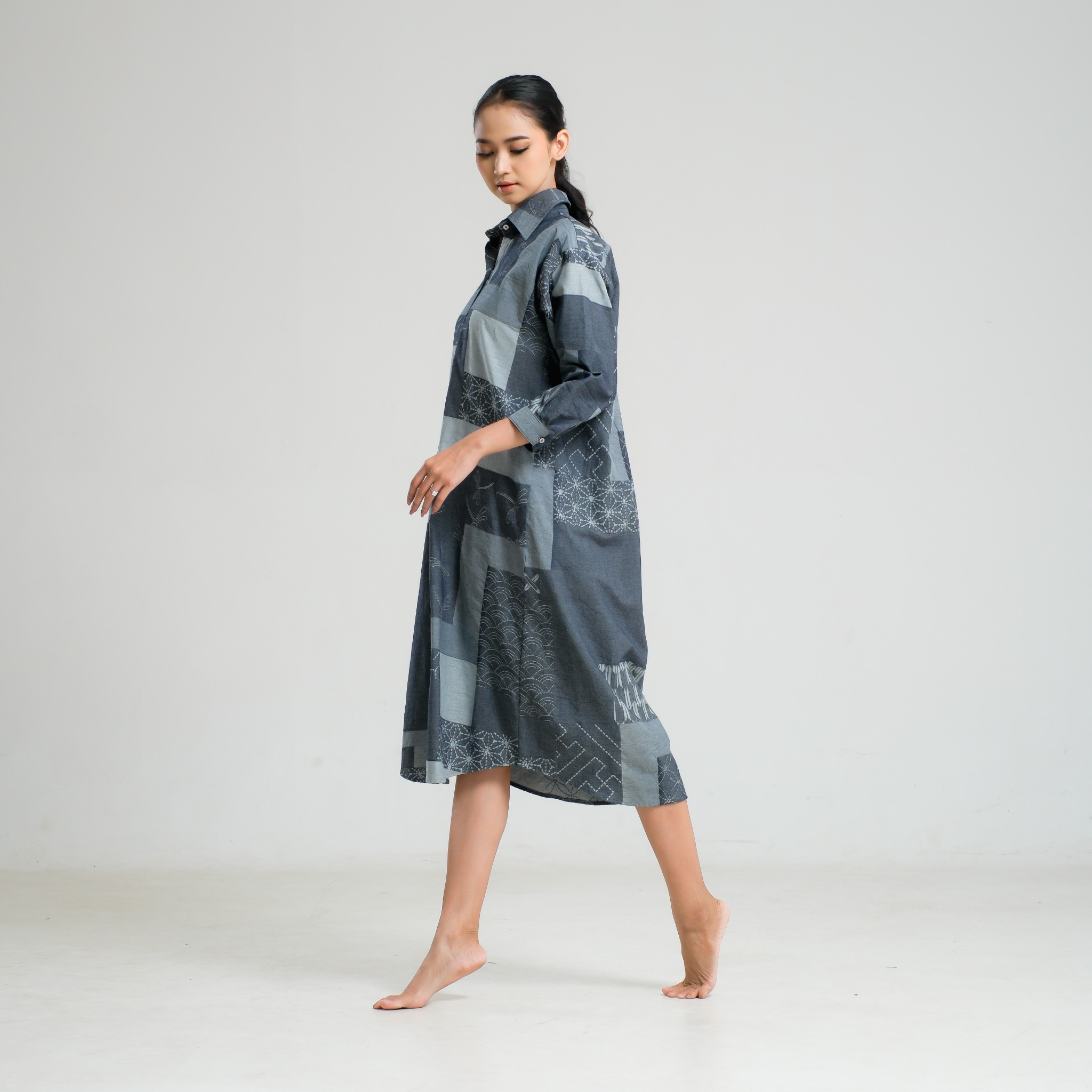 SAKA ASTA | DRESS SASHIKO JACQUARD