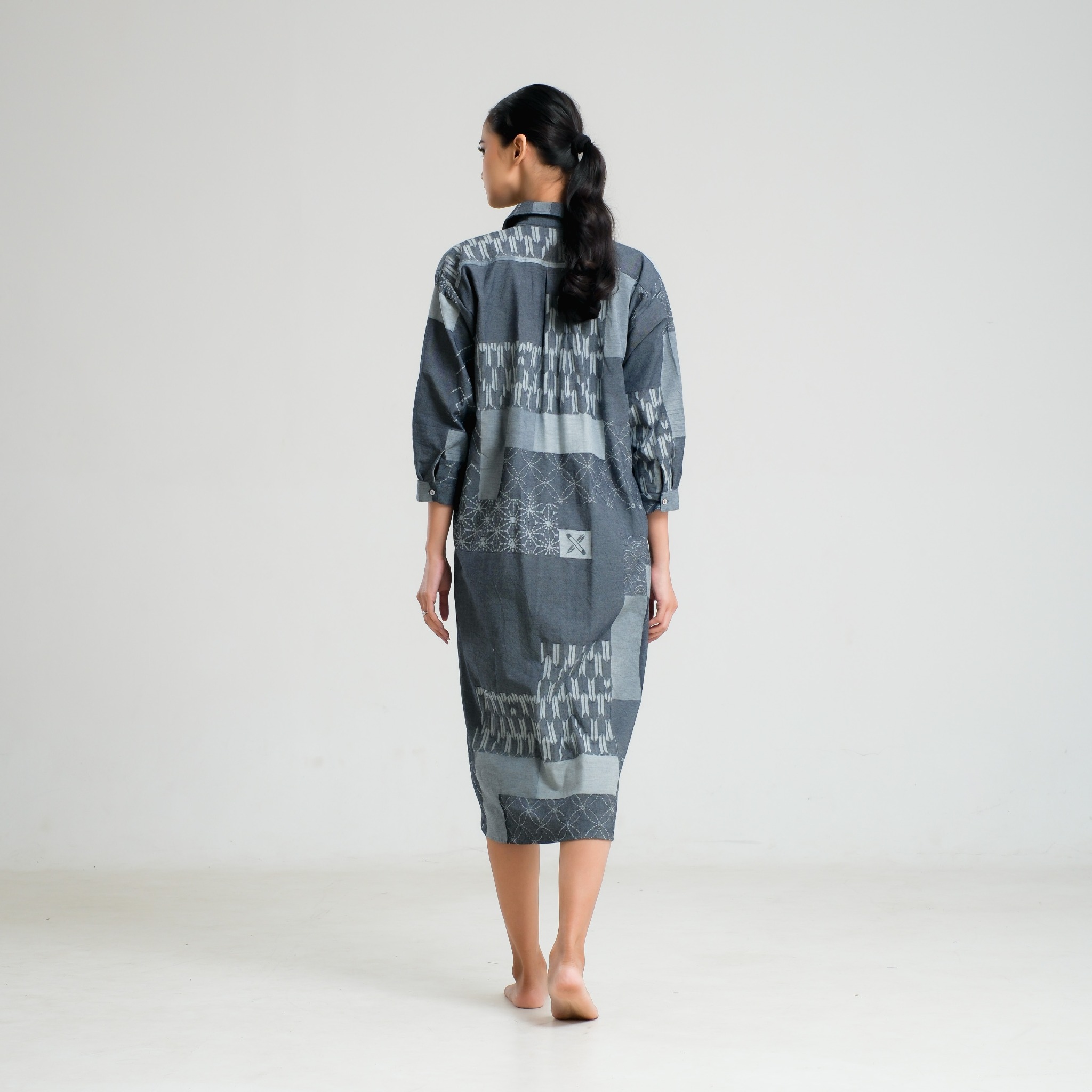 SAKA ASTA | DRESS SASHIKO JACQUARD