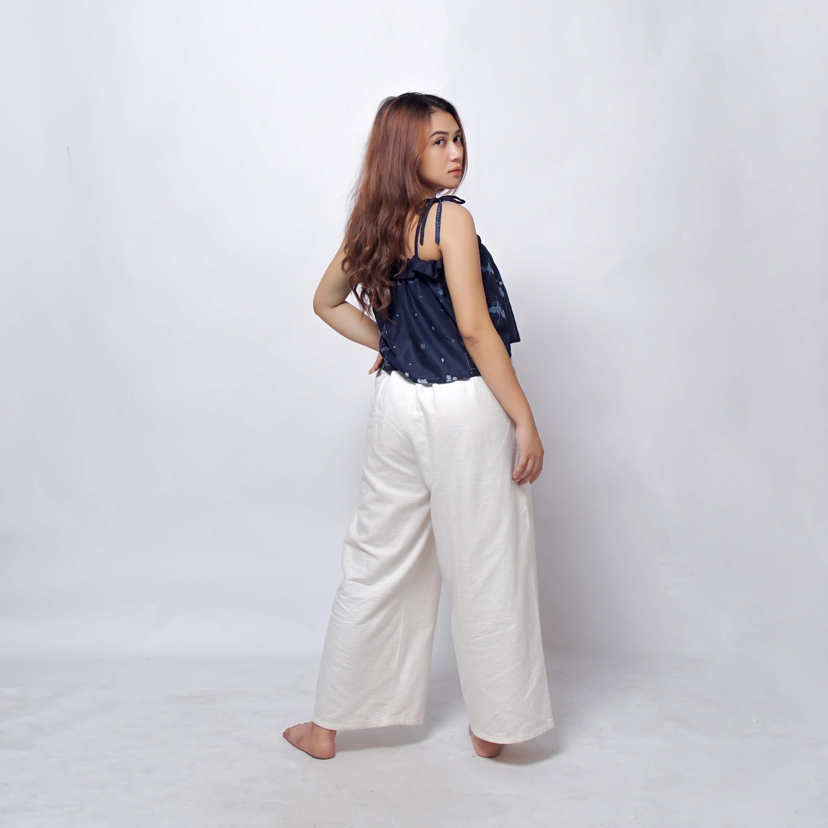 Crane Sakura Indigo Tank Top | Saka Asta