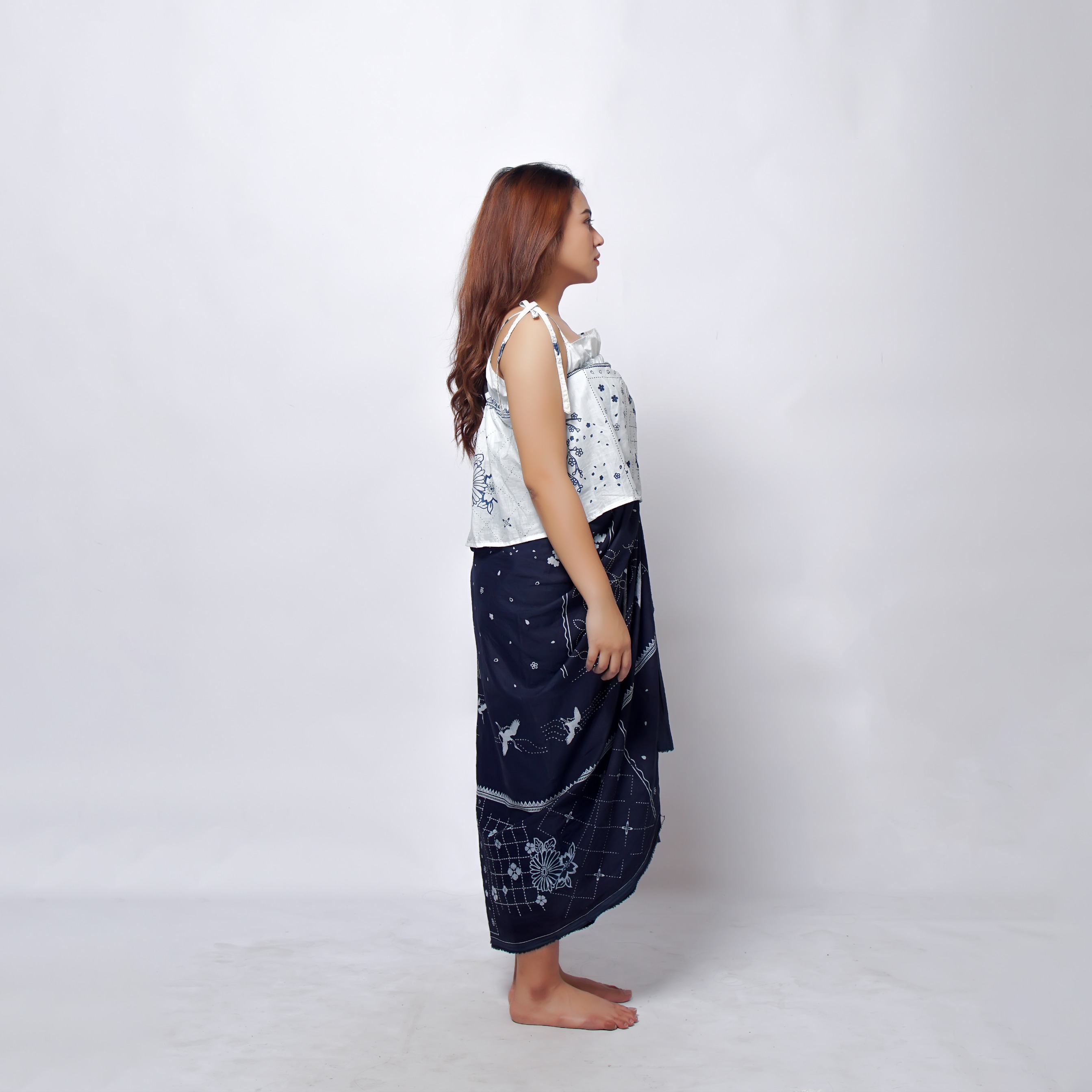 Crane Sakura Putih Tank Top | Saka Asta
