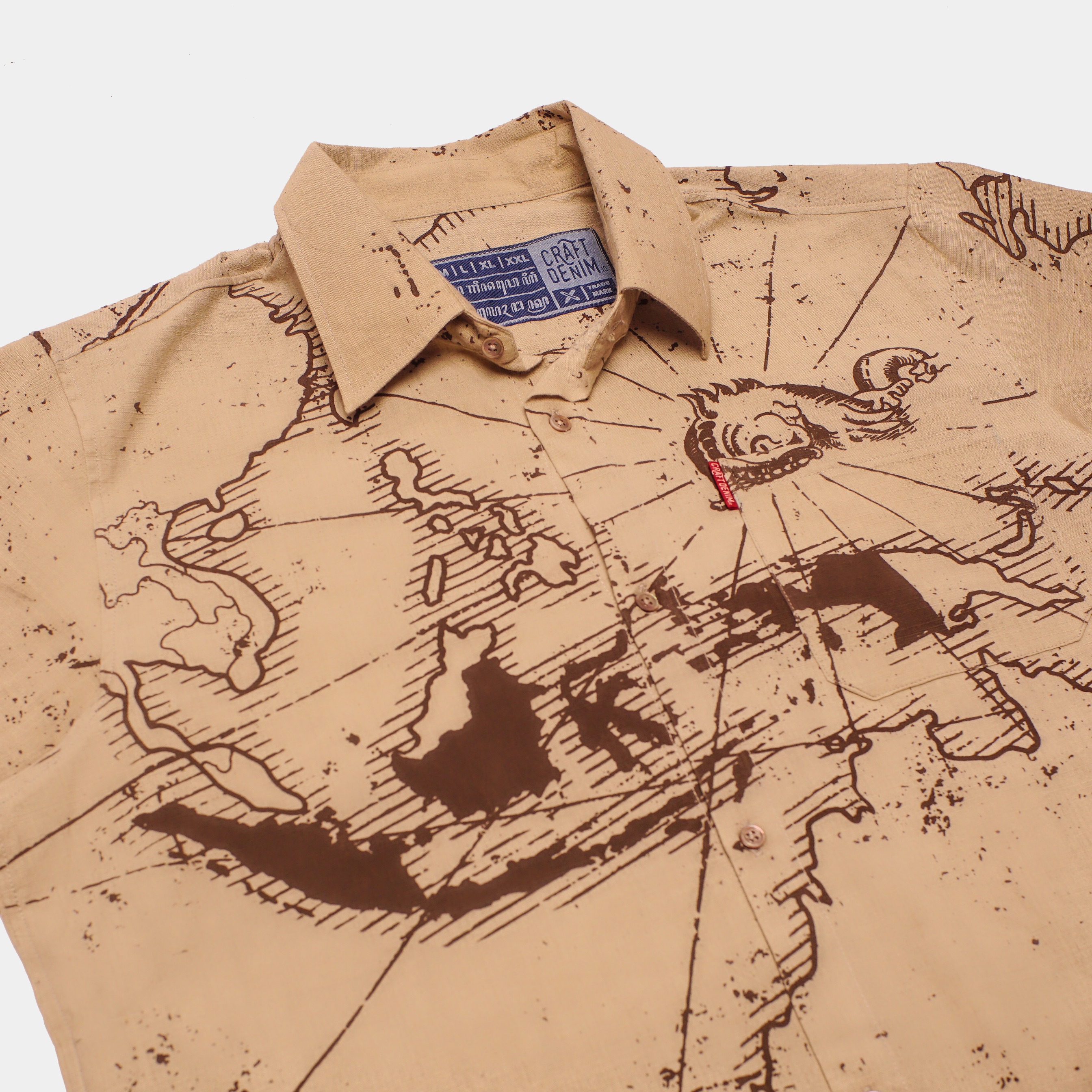 CRAFT DENIM | SHORT SLEEVE PETA INDONESIA SHIRT