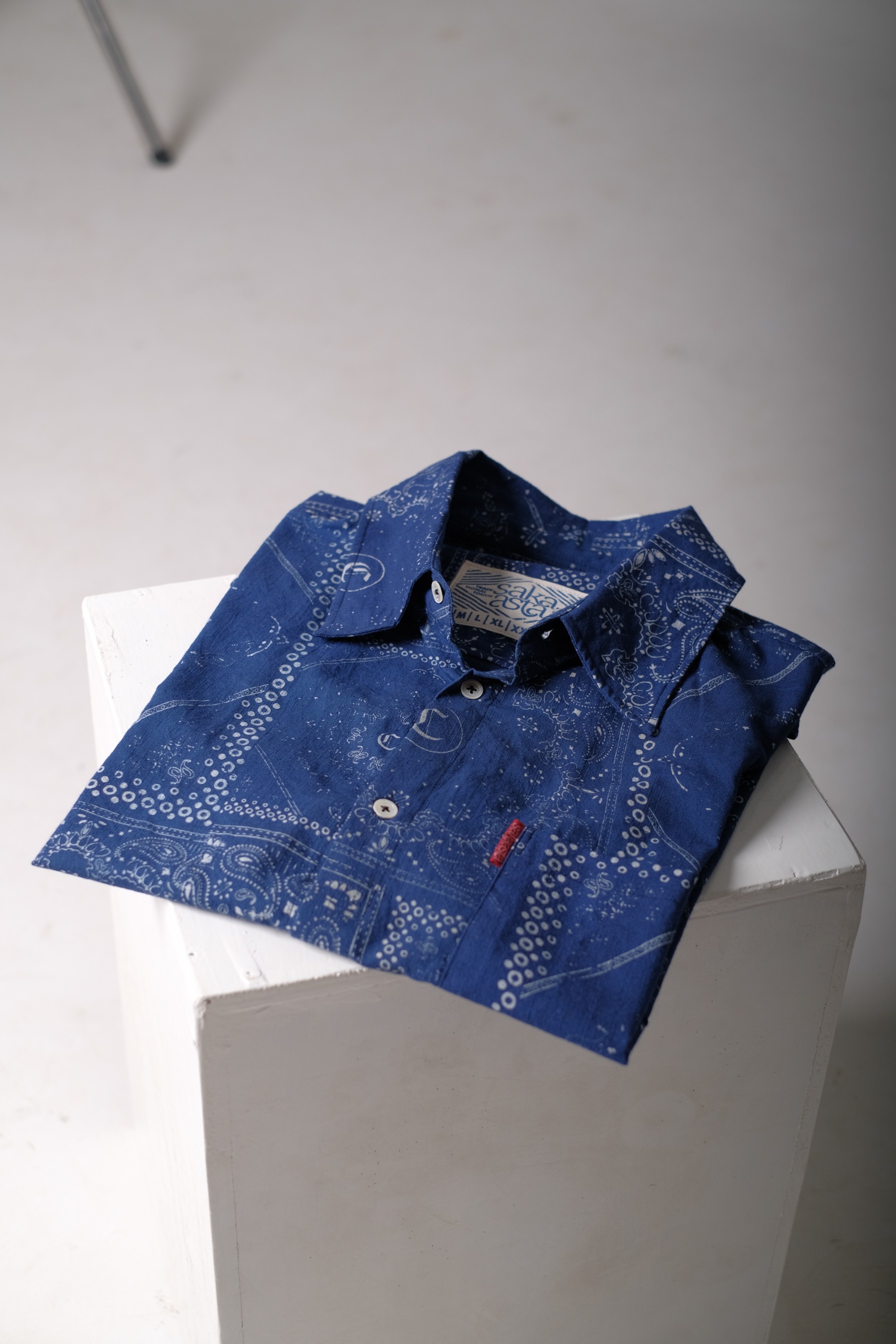 Bandana Indigo Shirt - Short Sleeve | Craft Denim