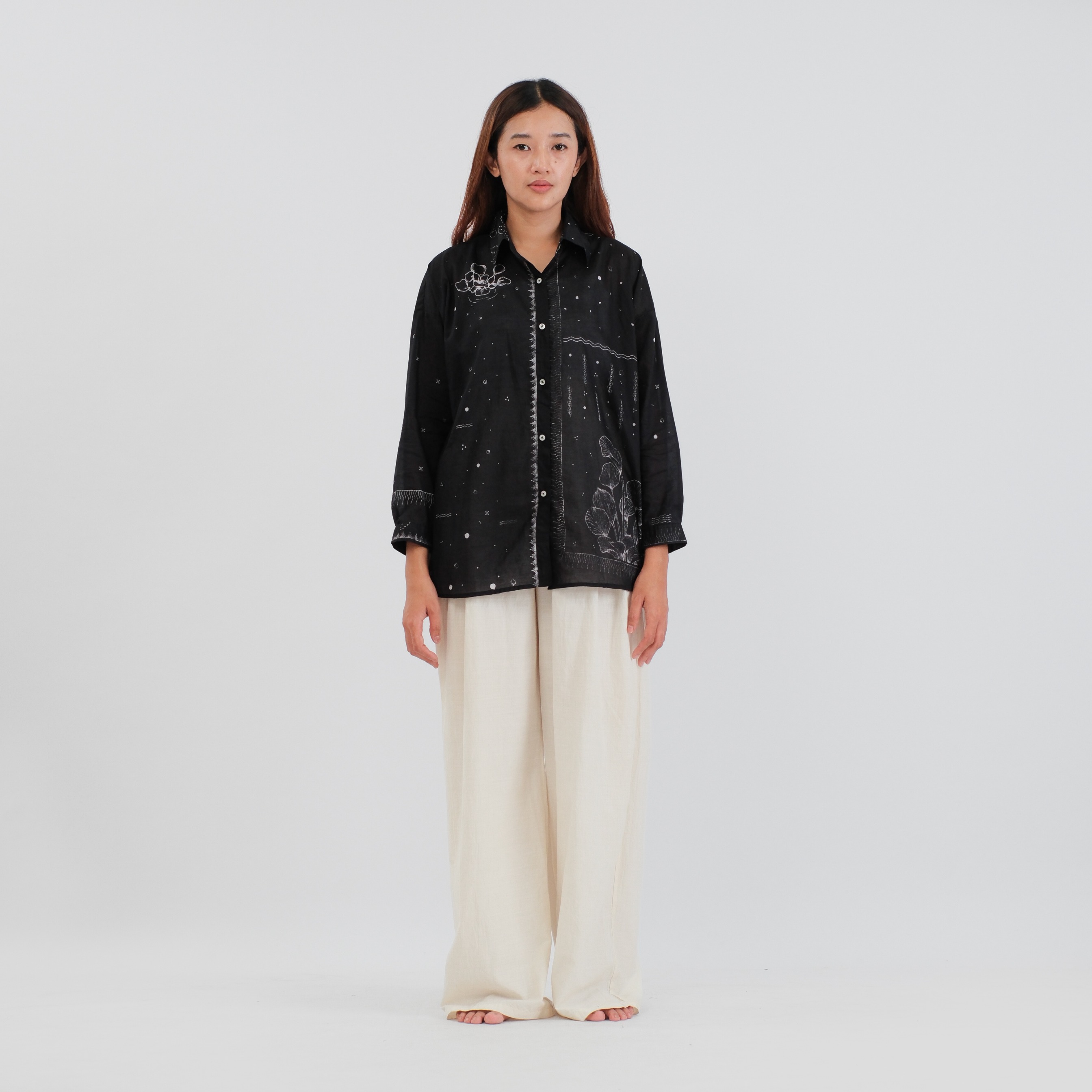 SAKA ASTA | BLOUSE ENCENG GONDOG KOMBINASI FOREST OVERSIZE