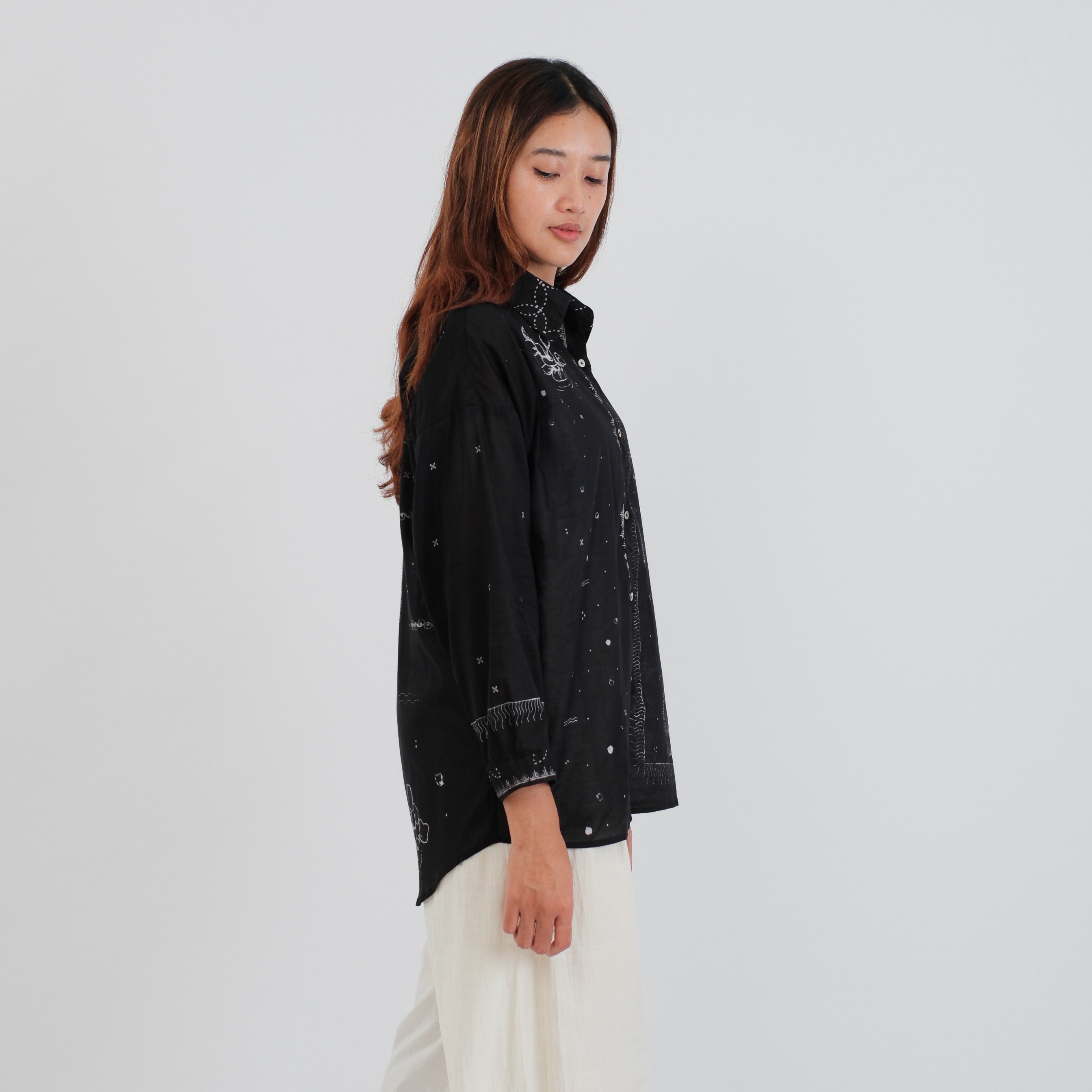 SAKA ASTA | BLOUSE ENCENG GONDOG KOMBINASI FOREST OVERSIZE
