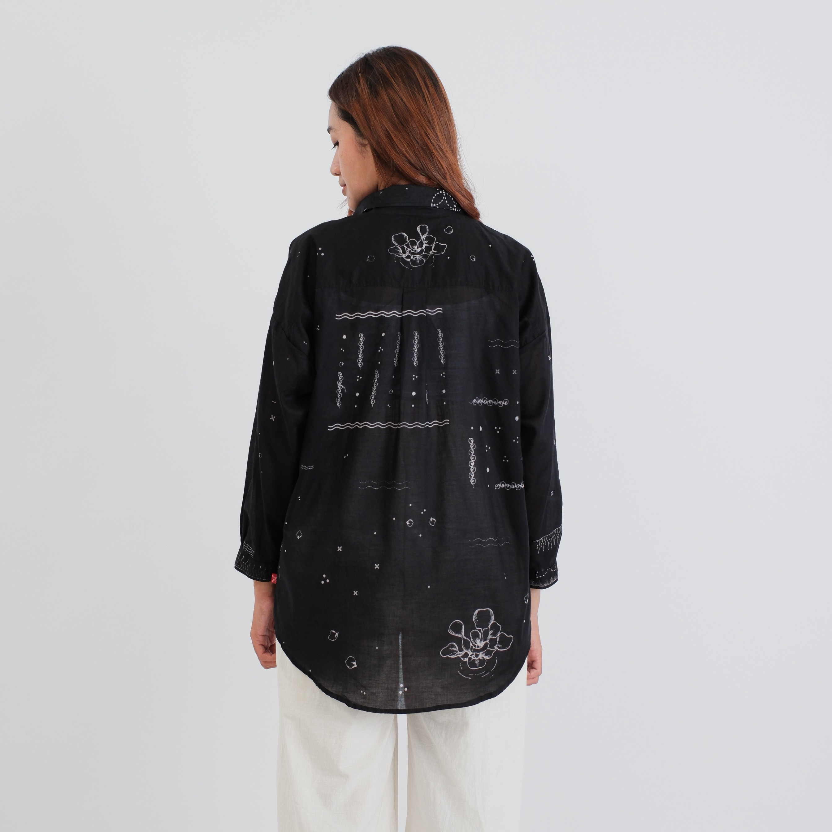 SAKA ASTA | BLOUSE ENCENG GONDOG KOMBINASI FOREST OVERSIZE