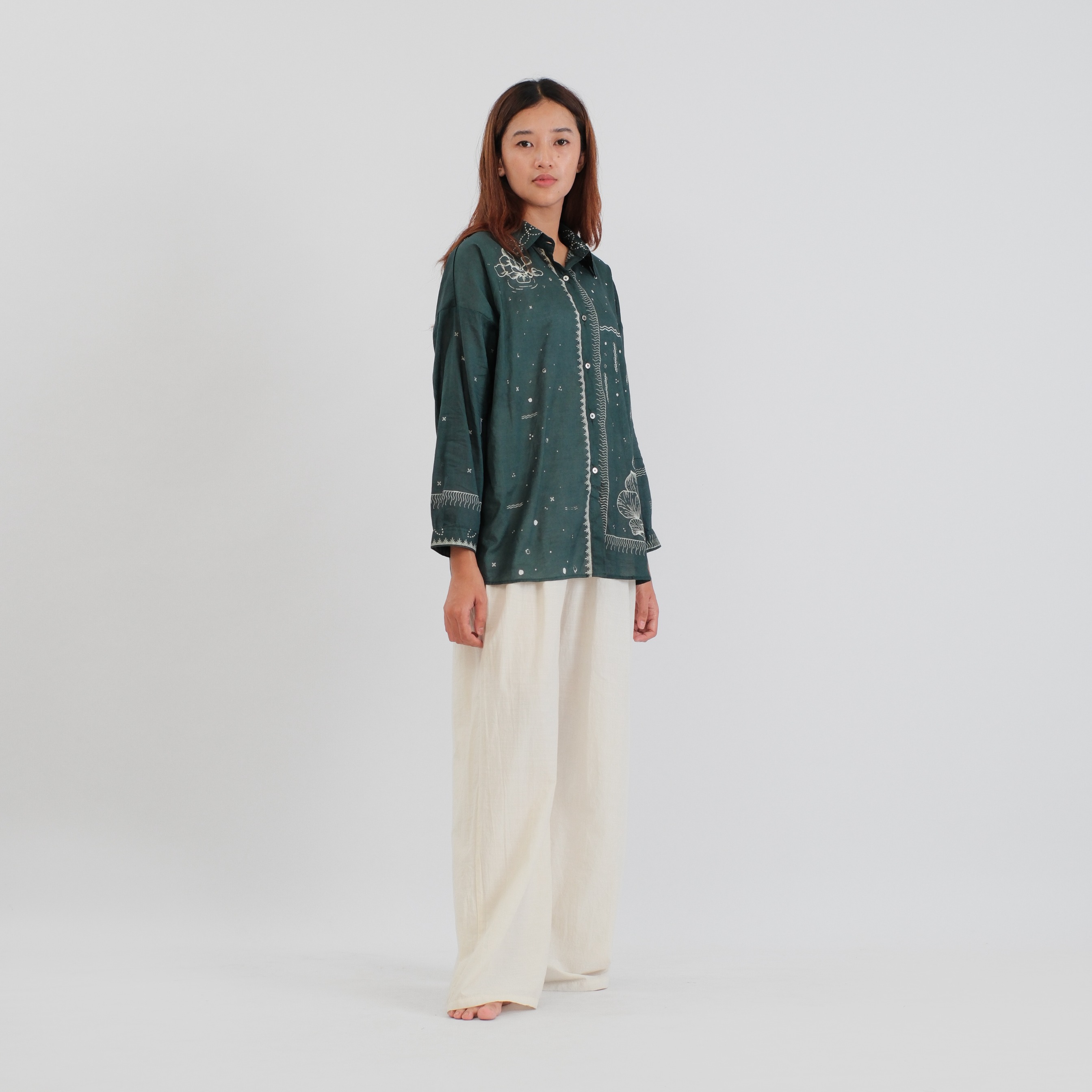 SAKA ASTA | BLOUSE ENCENG GONDOG KOMBINASI FOREST OVERSIZE