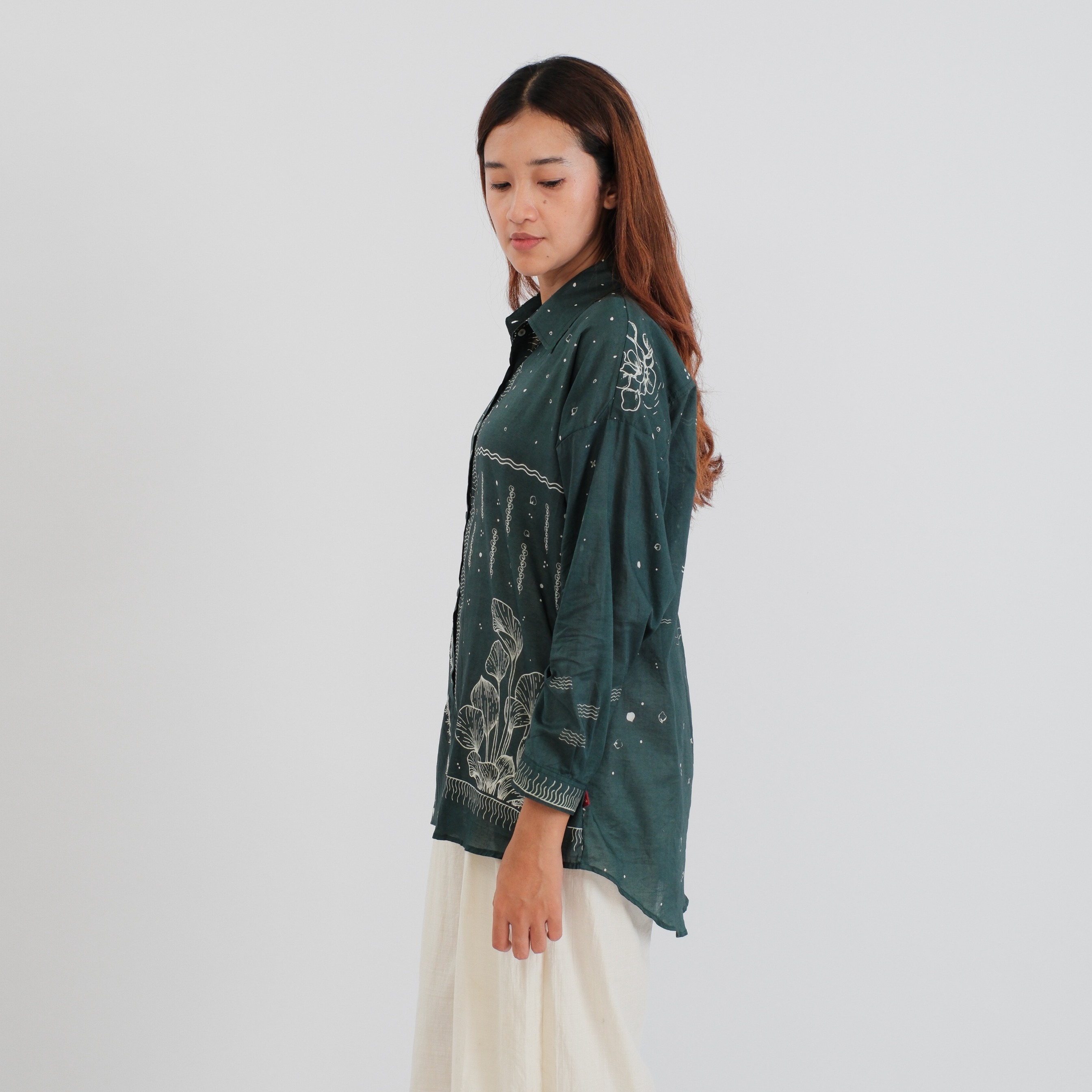 SAKA ASTA | BLOUSE ENCENG GONDOG KOMBINASI FOREST OVERSIZE
