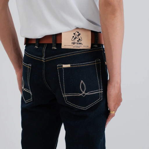 Image of Handwoven Recycle Denim Pants 15oz | Craft Denim