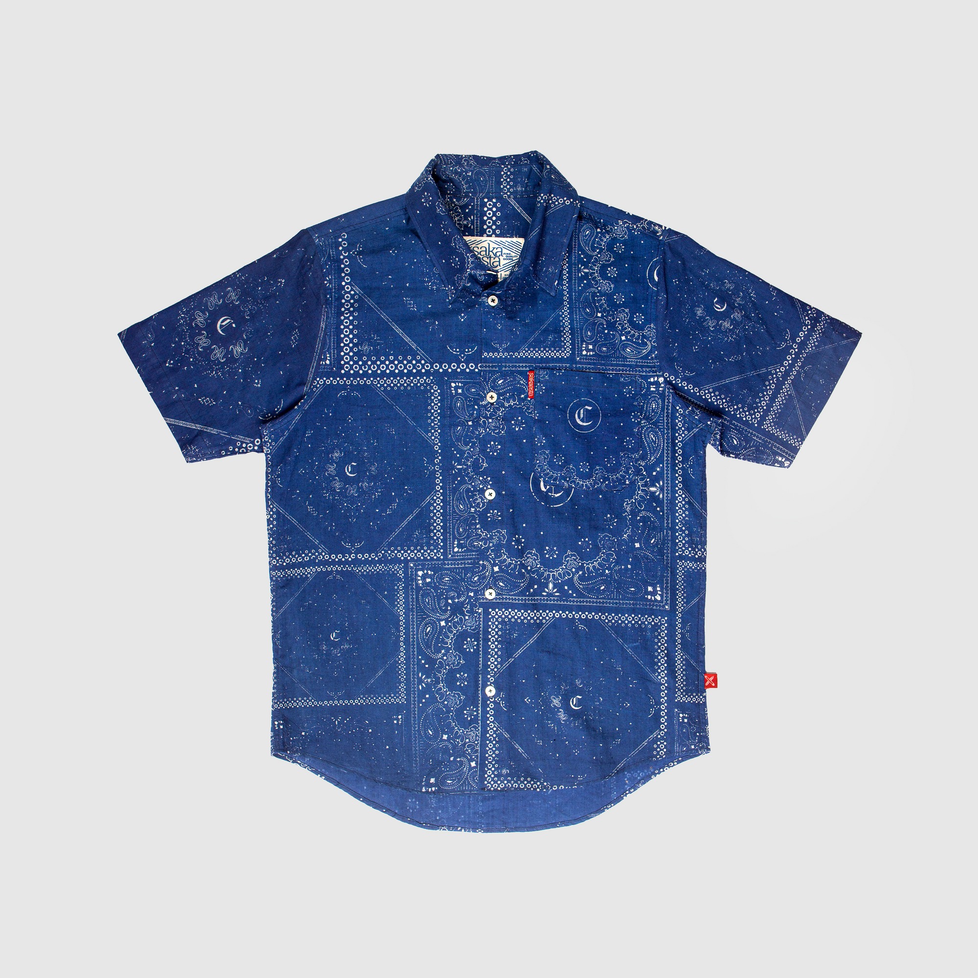 Bandana Indigo Shirt - Short Sleeve | Craft Denim
