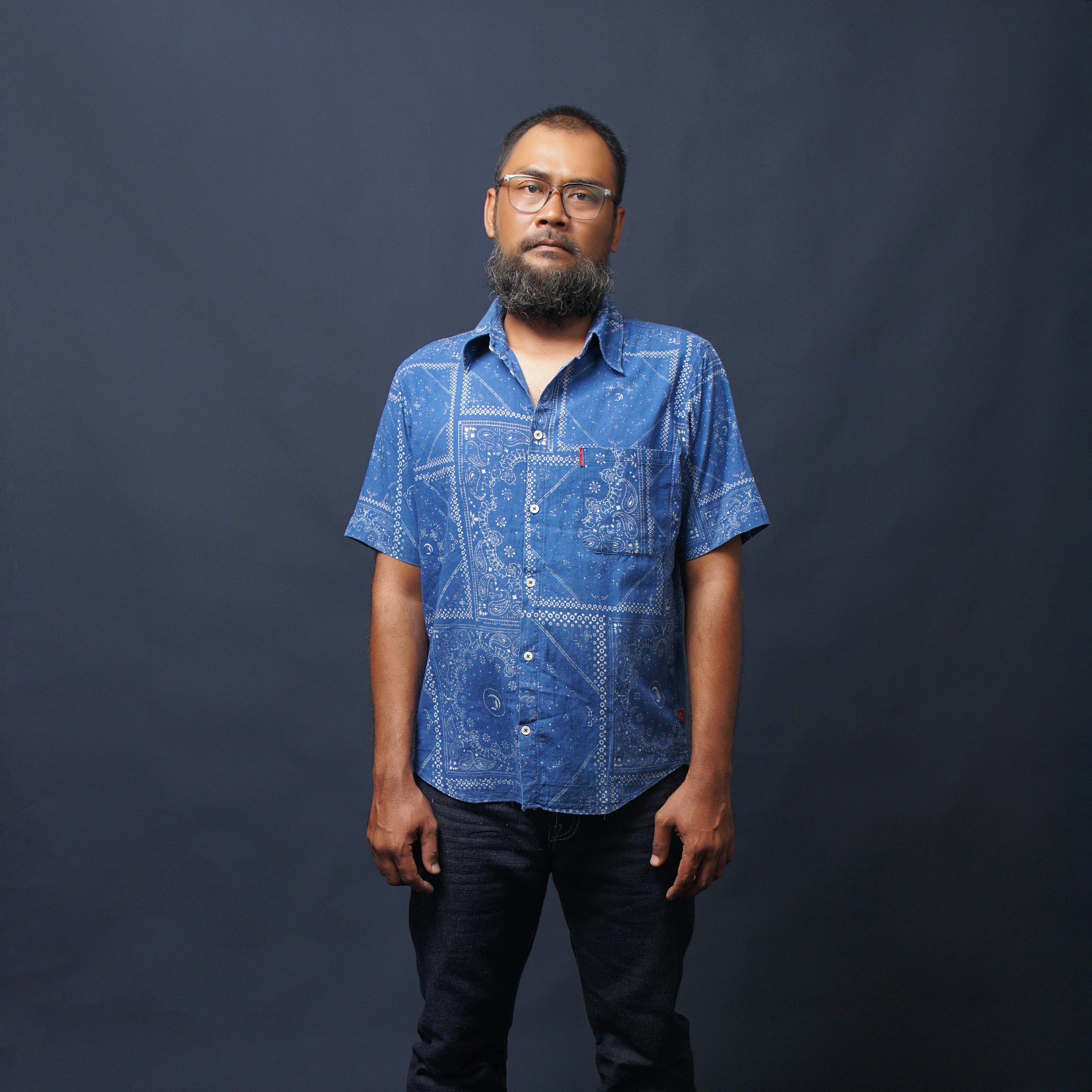 Bandana Indigo Shirt - Short Sleeve | Craft Denim